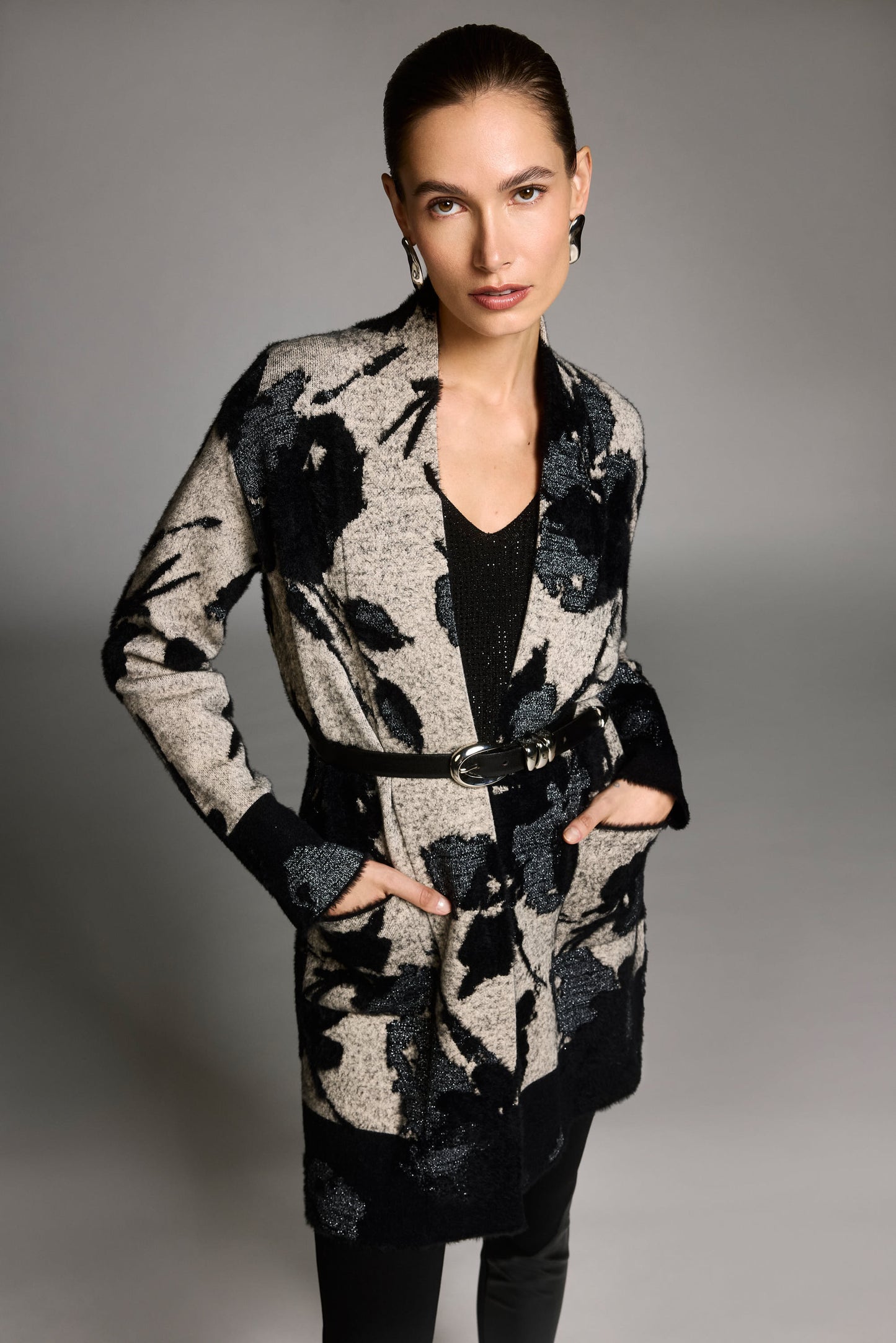 Joseph Ribkoff Metallic Coatigan 253956
