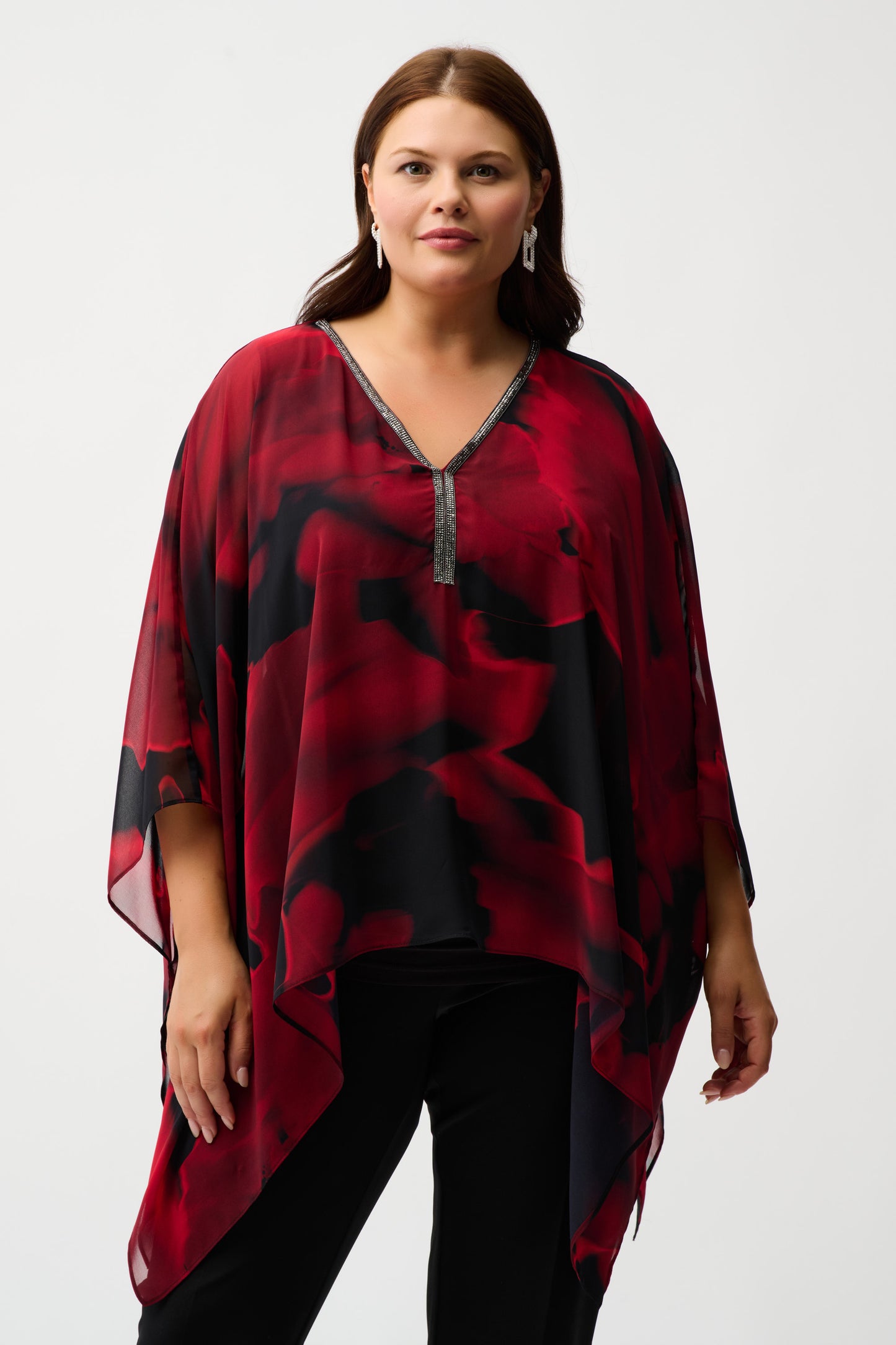 Joseph Ribkoff Rose Print Top 254090