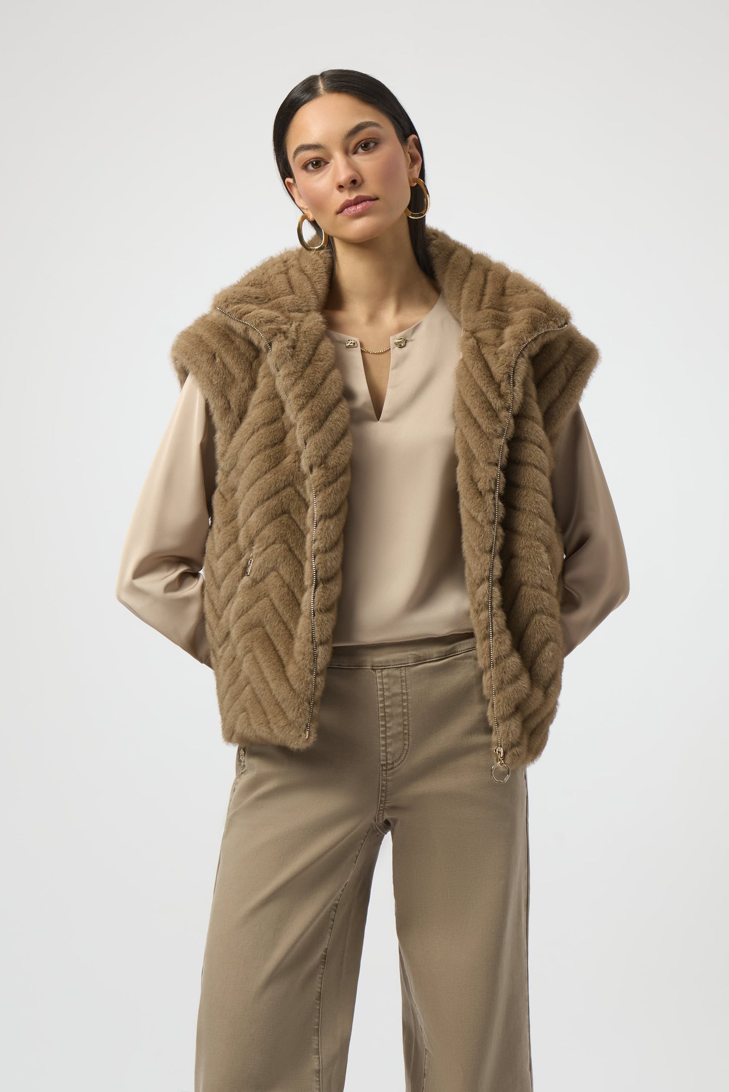 Joseph Ribkoff Faux Fur Gilet 254906