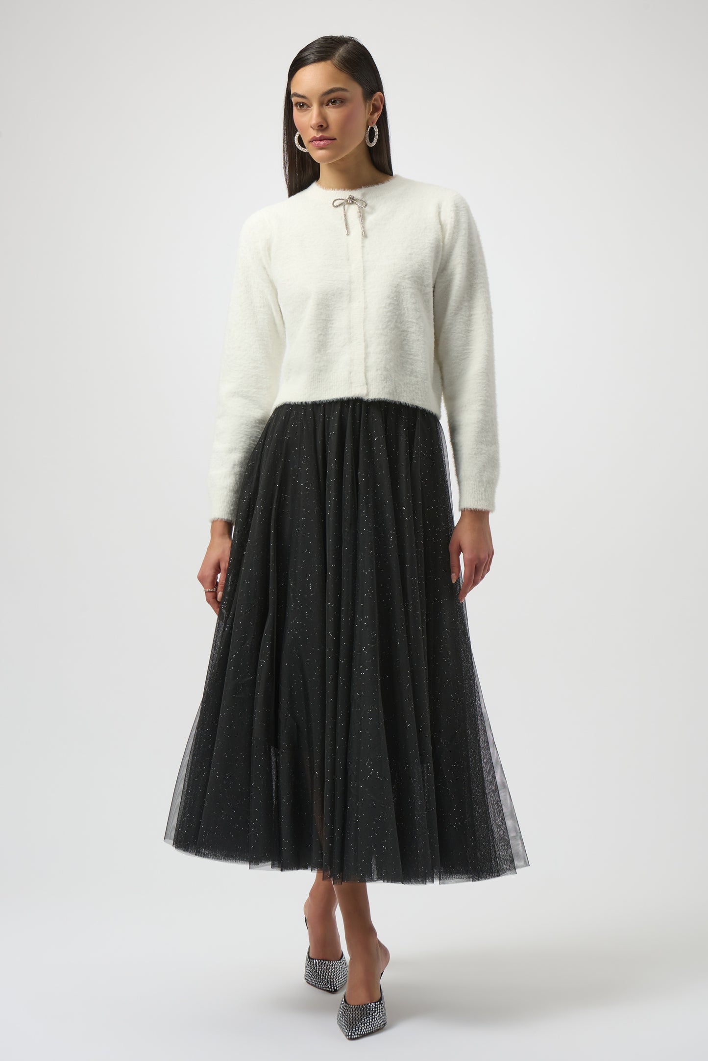 Joseph Ribkoff Diamante Bow Cardigan 254955