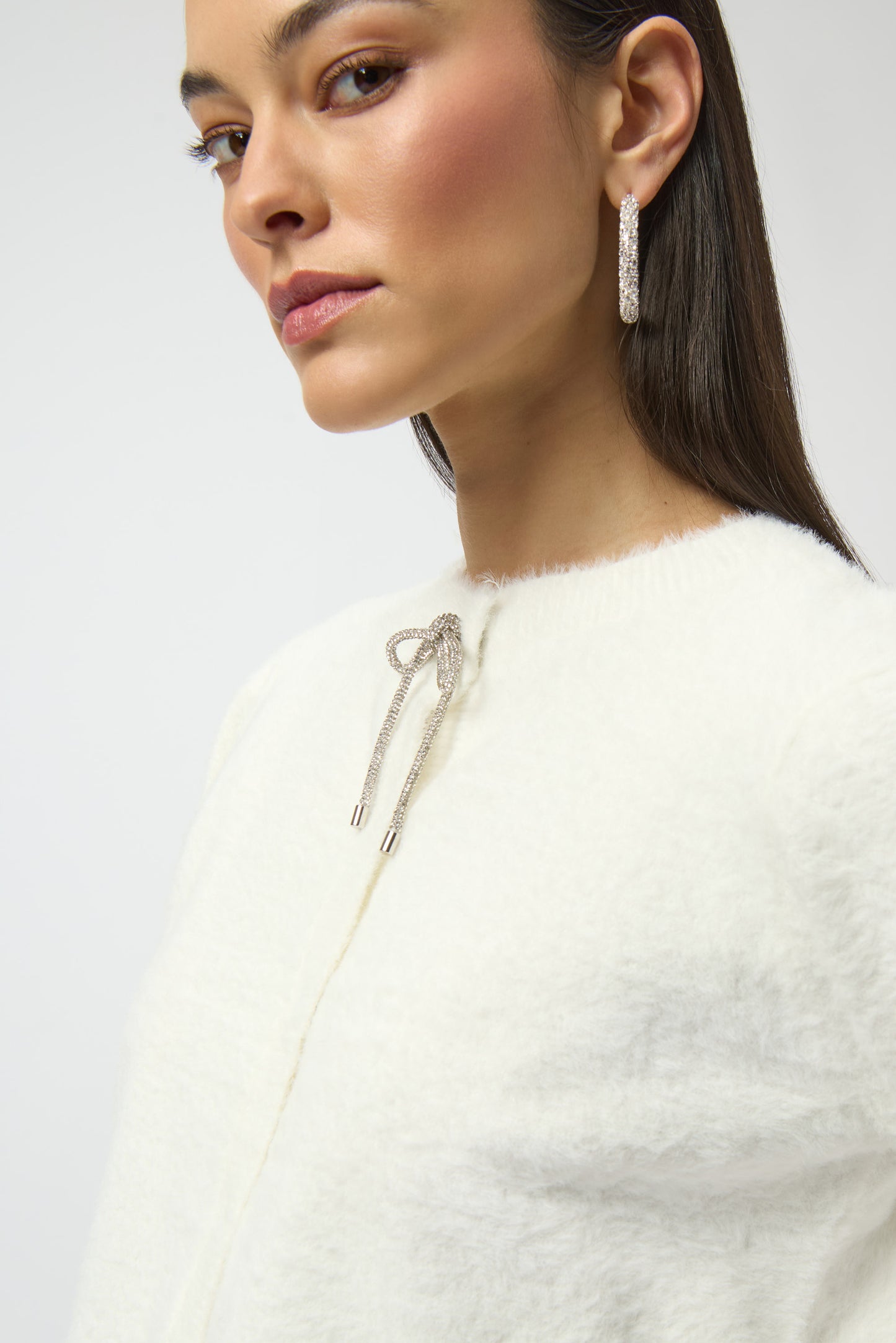 Joseph Ribkoff Diamante Bow Cardigan 254955