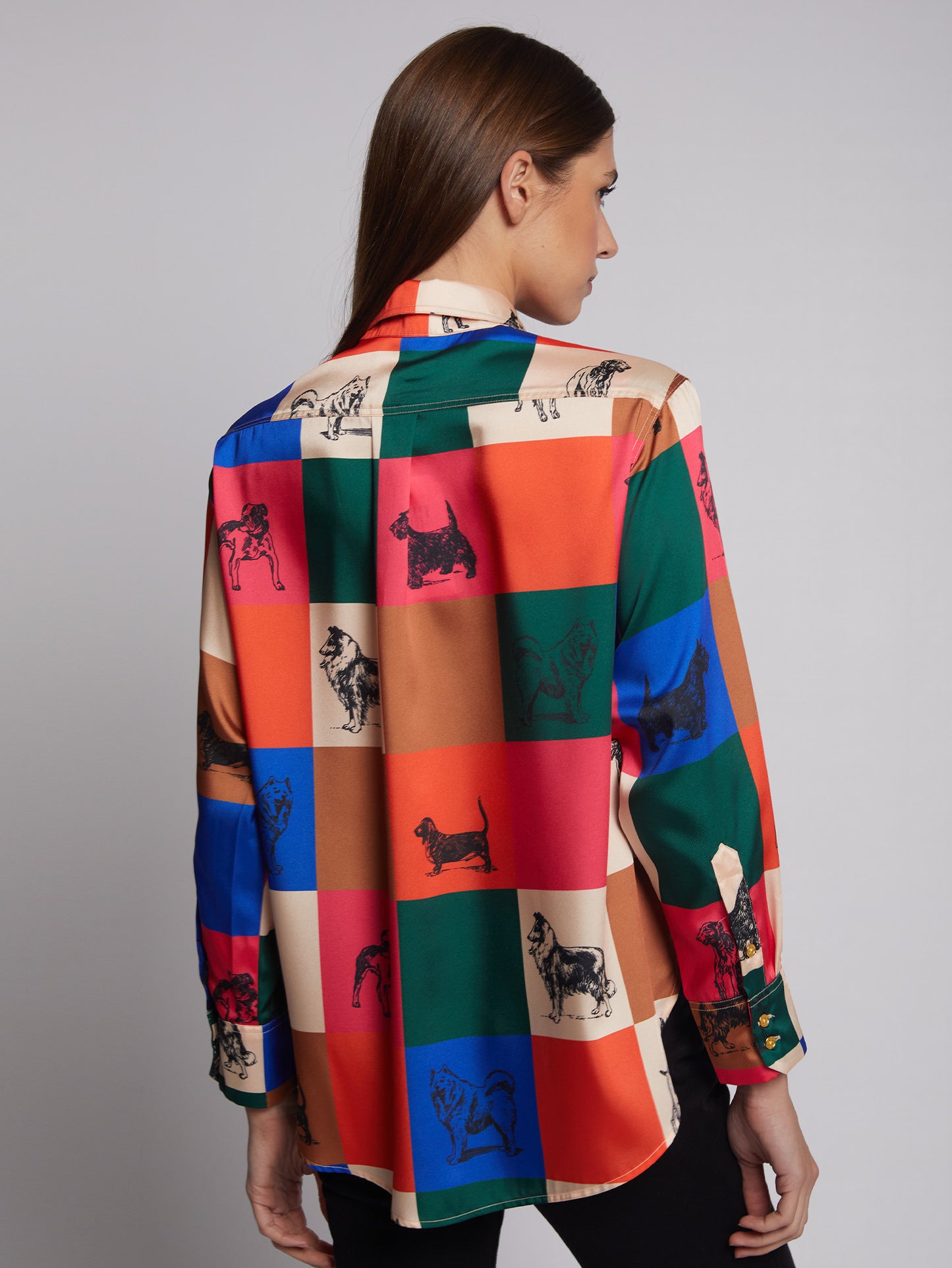 Vilagallo Dog Print Shirt