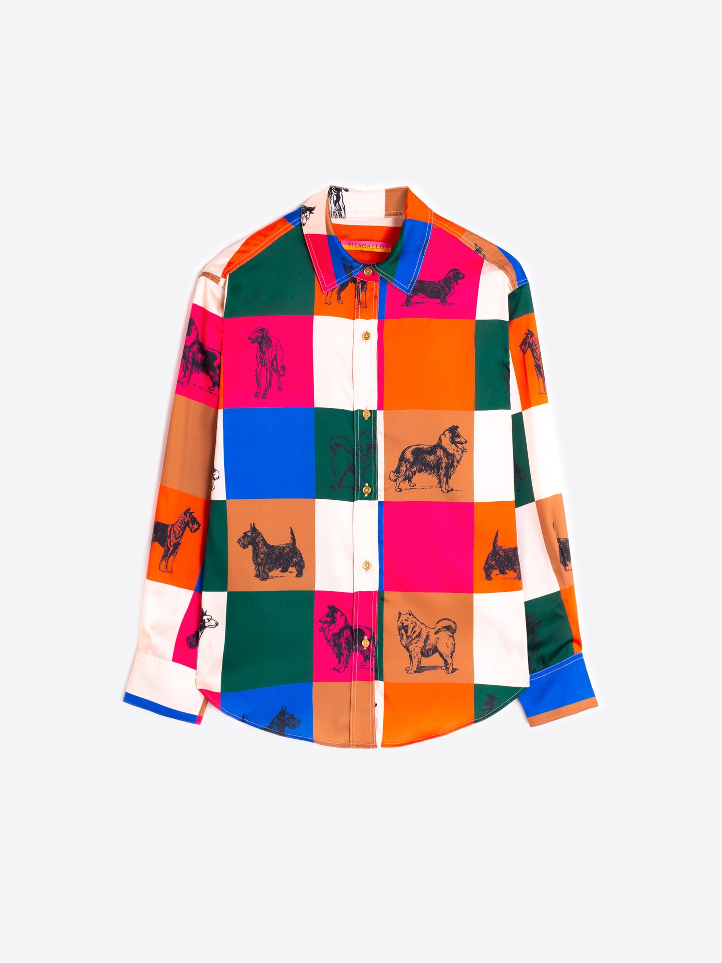 Vilagallo Dog Print Shirt