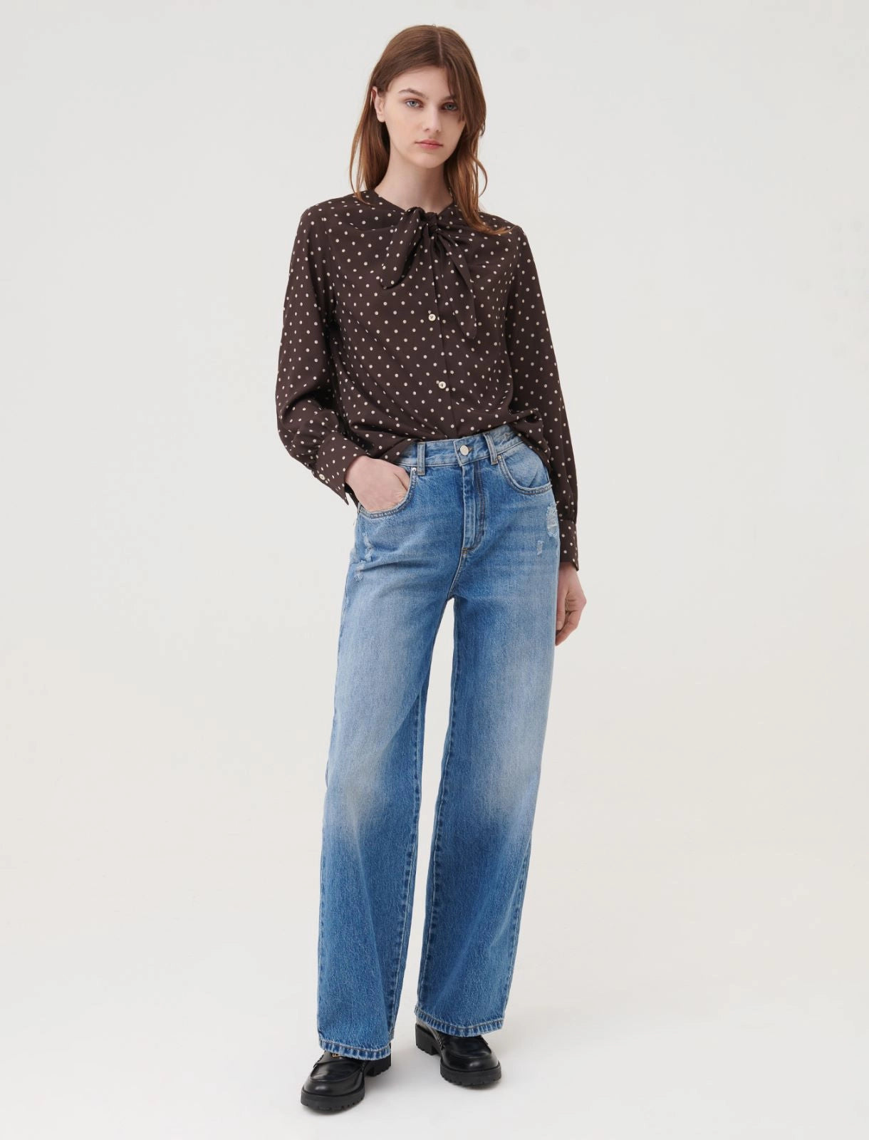 Marella Tie Neck Blouse