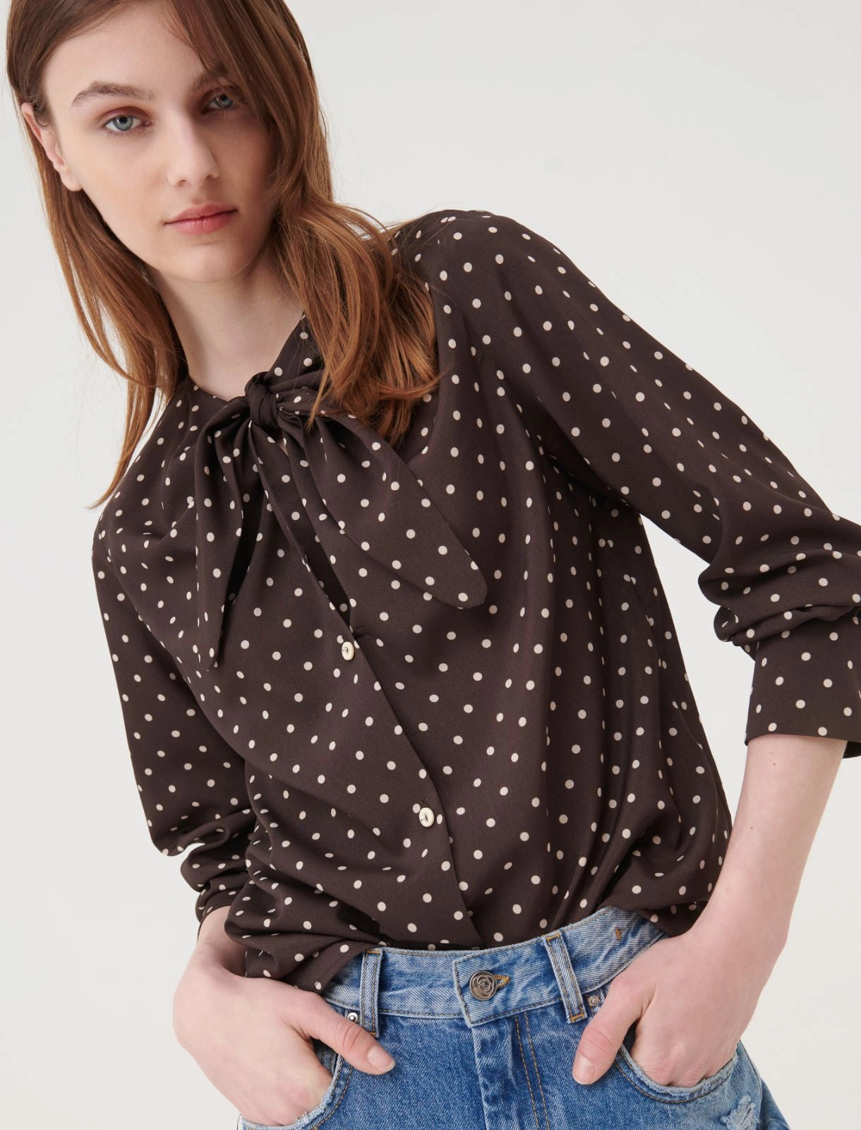 Marella Tie Neck Blouse