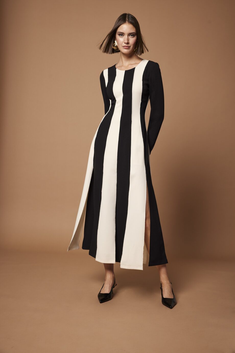 Arggido Black Cream Full Dress 48018