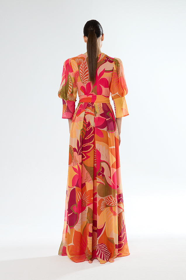 Carla Ruiz Print Georgette Dress 51630