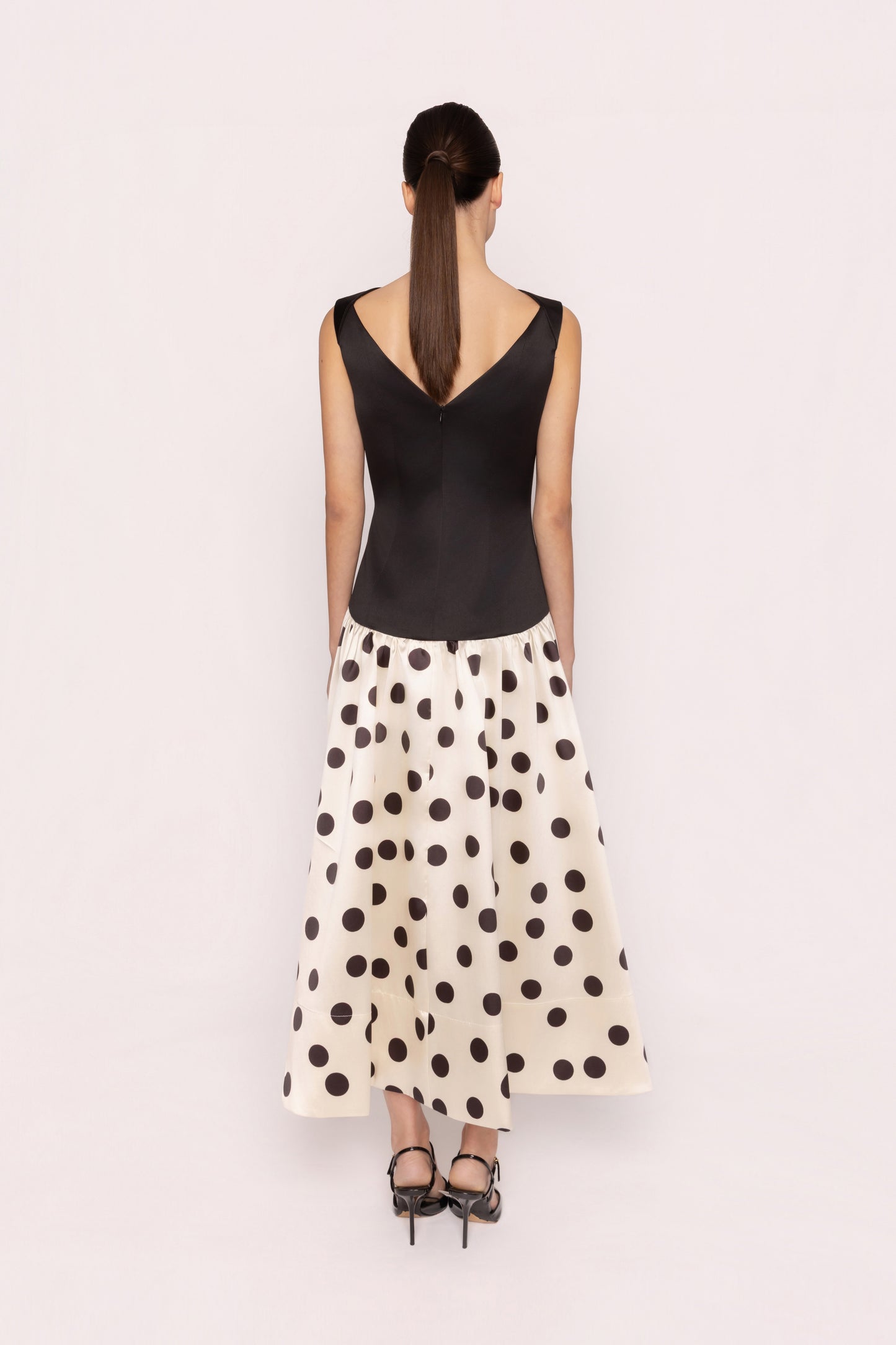 Carla Ruiz Black Polka Dot Dress 53014
