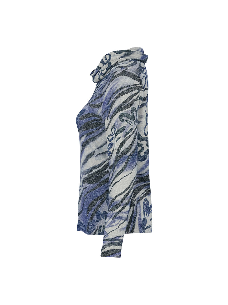 Dolcezza Cowl Neck Abstract Top