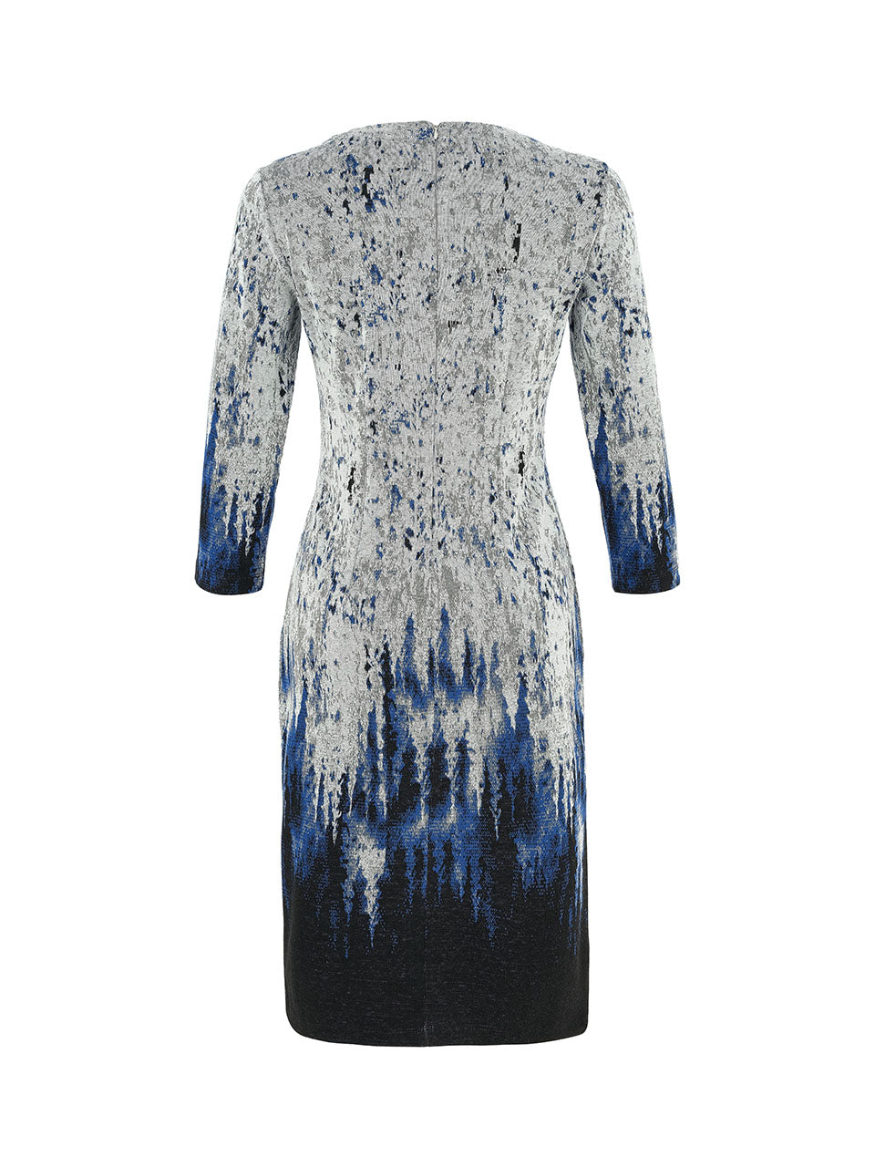 Dolcezza Silver/Blue 3/4 Sleeve Dress 75134