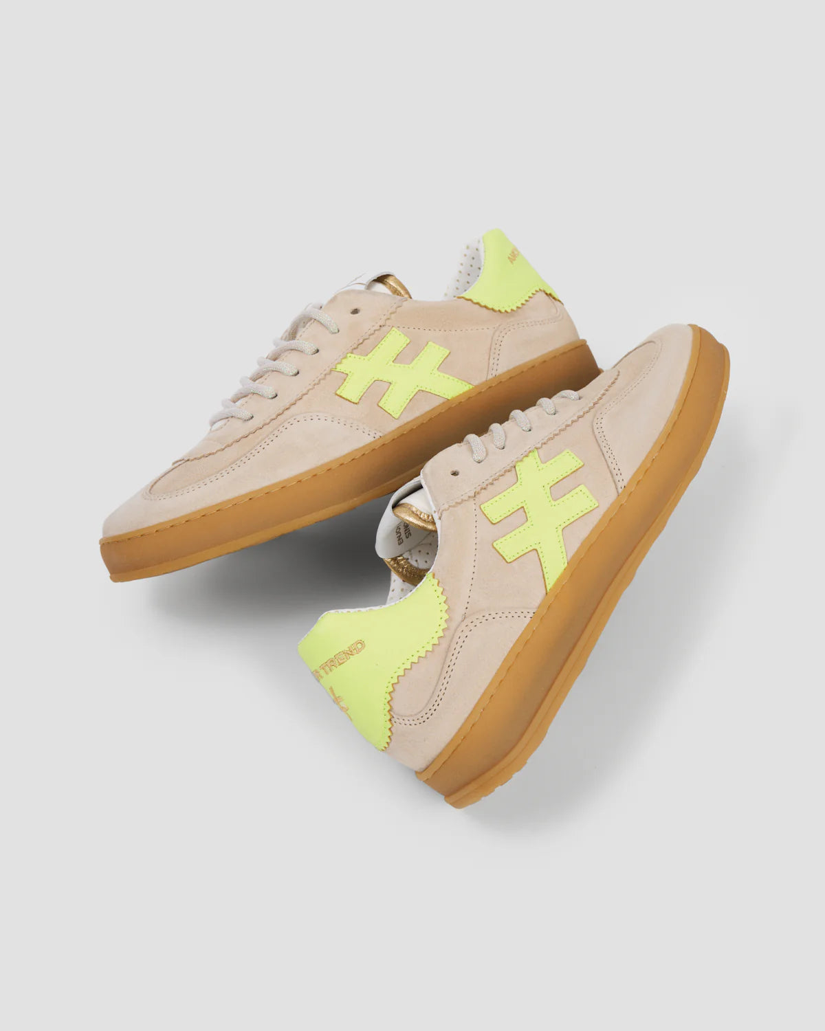 Another Trend Beige/Lime Trainers A032
