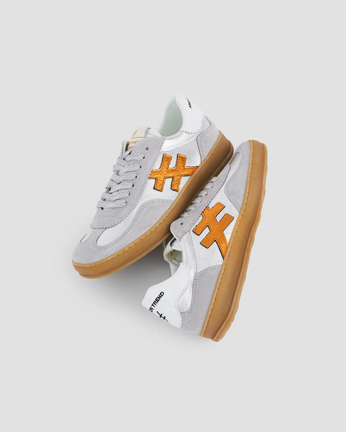 Another Trend Silver/Orange Trainers A032