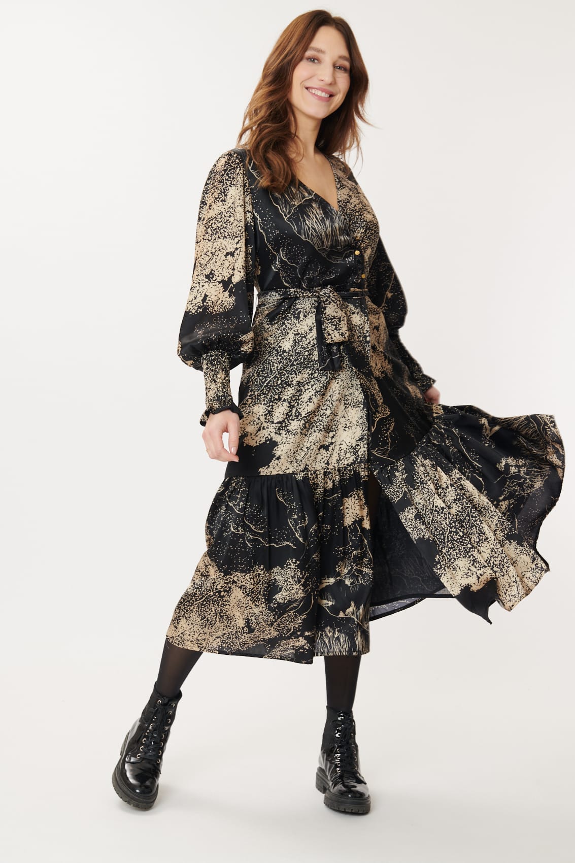 Derhy Adelita Abstract Satin Dress