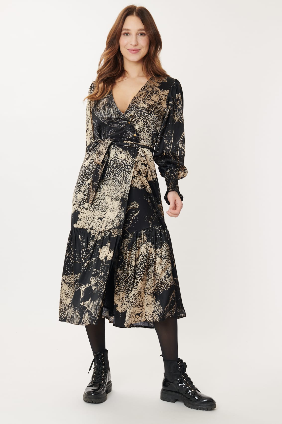 Derhy Adelita Abstract Satin Dress