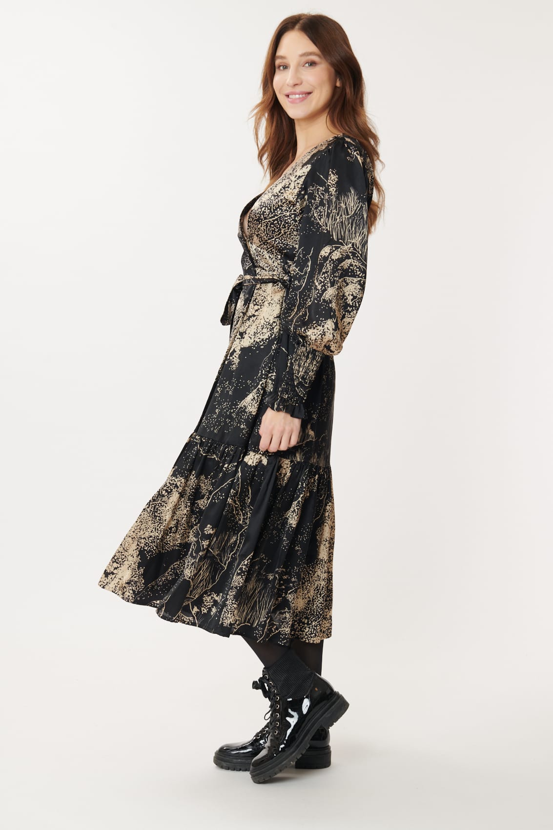Derhy Adelita Abstract Satin Dress