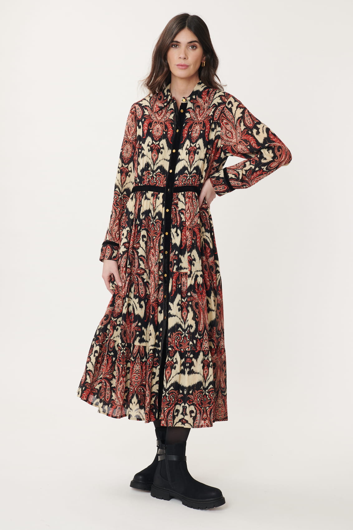 Derhy Agnes IKat print Dress
