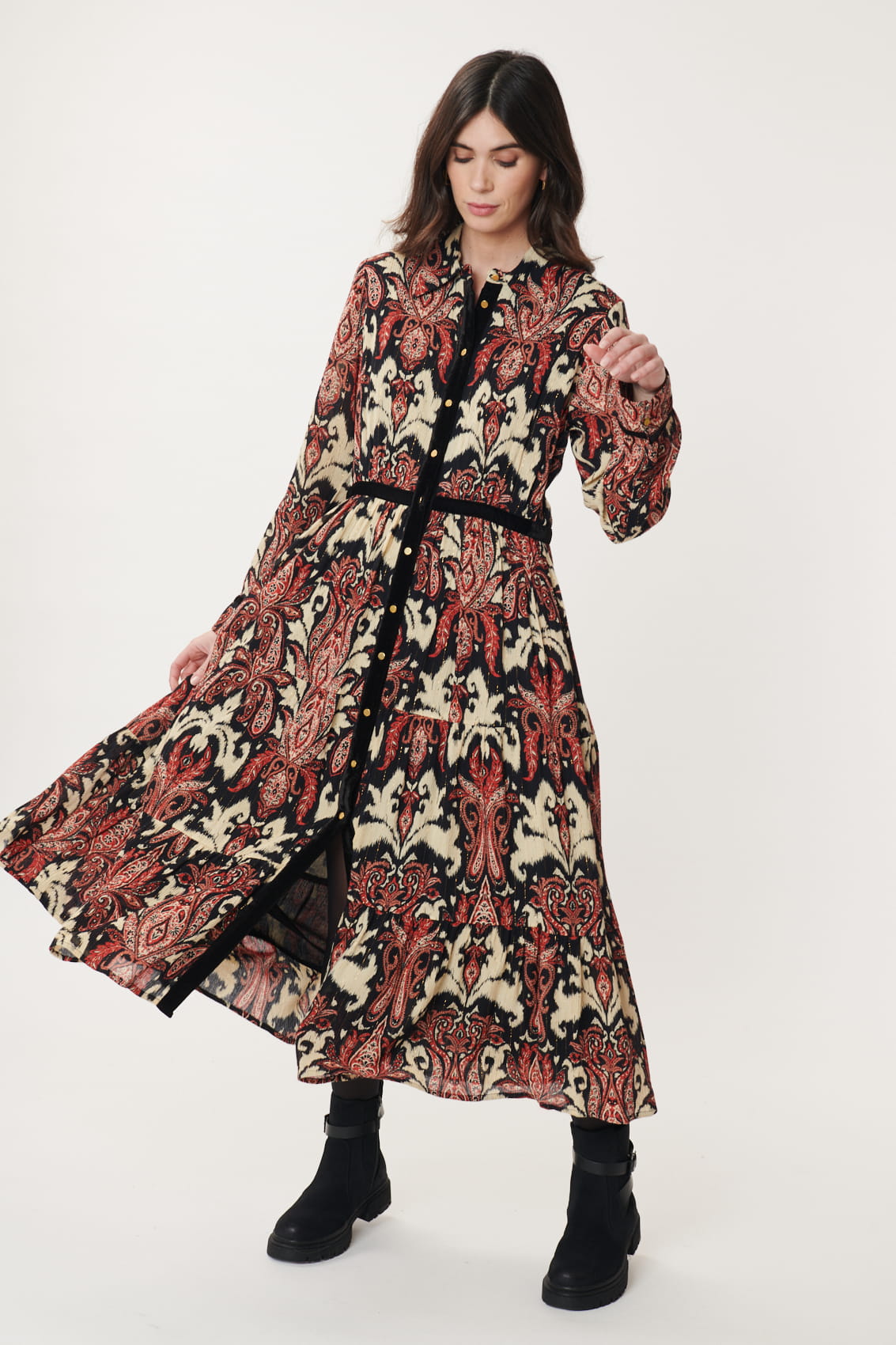 Derhy Agnes IKat print Dress