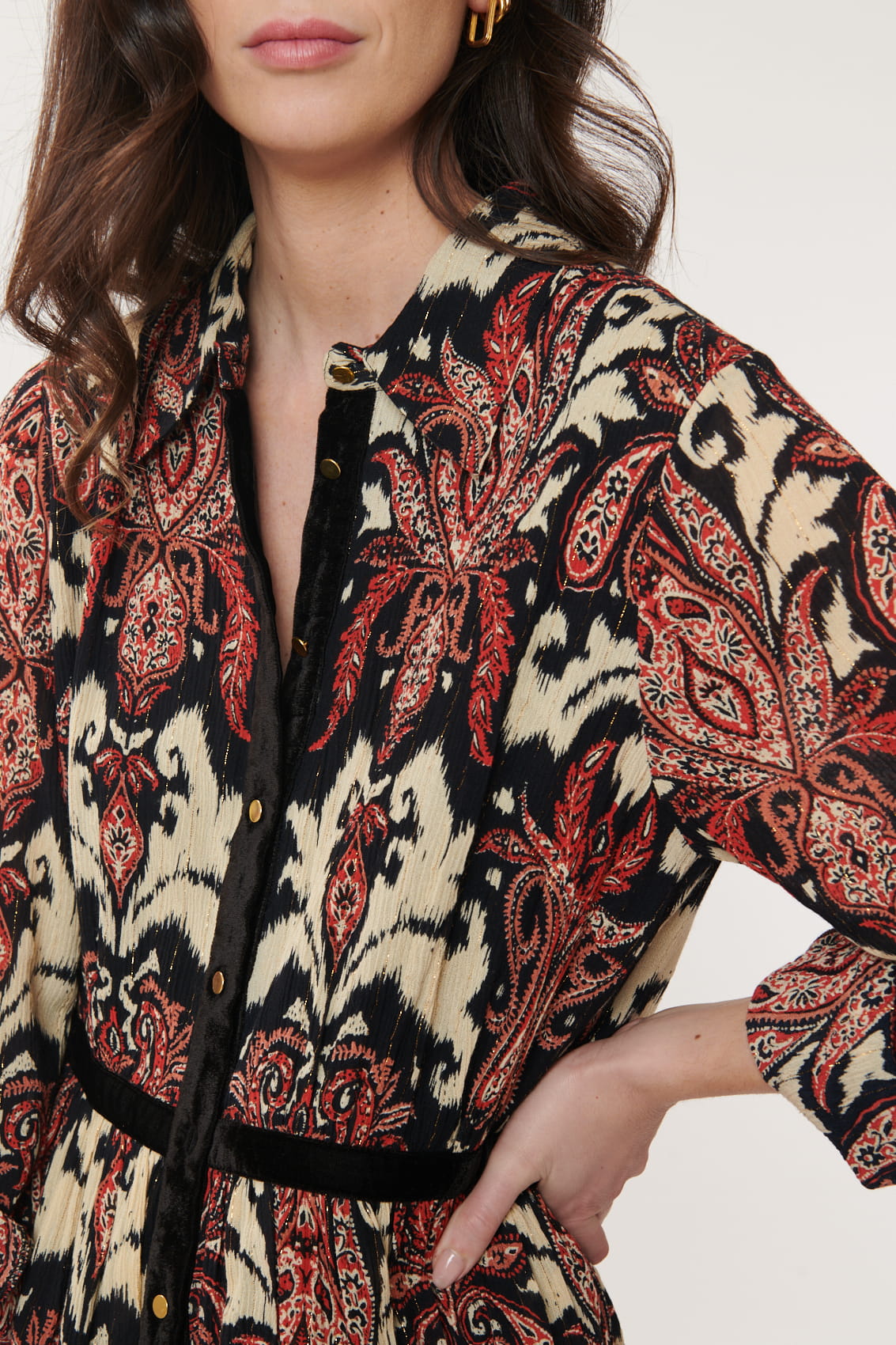 Derhy Agnes IKat print Dress