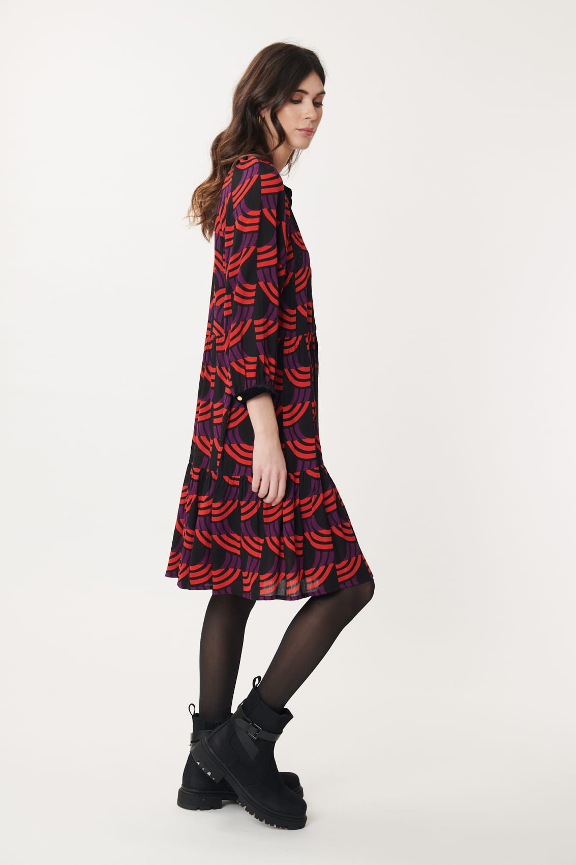Derhy Ainoa Geo Print Shirt Dress