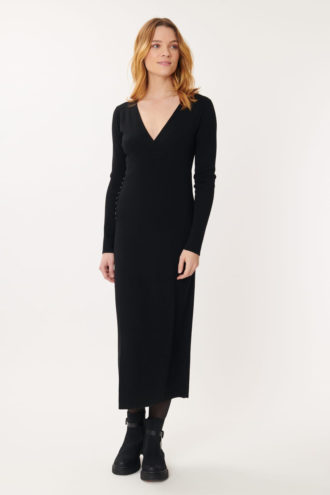 Derhy Knitted Wrap Dress