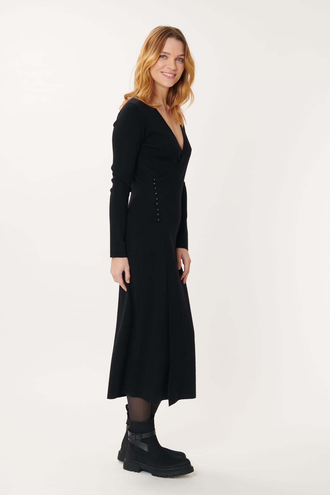 Derhy Knitted Wrap Dress