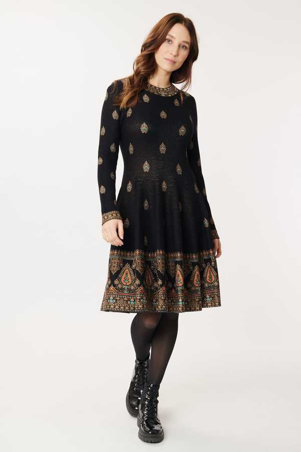 Derhy A-Line Sparkly Knitted Dress