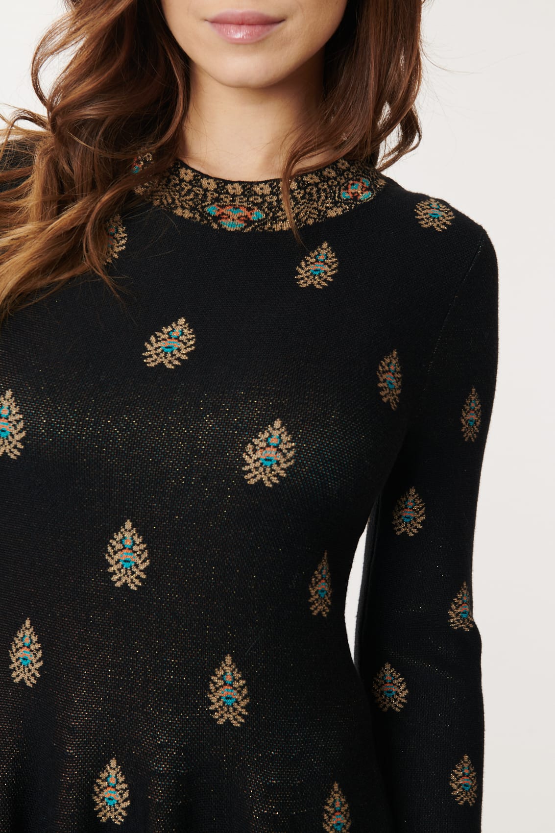 Derhy A-Line Sparkly Knitted Dress