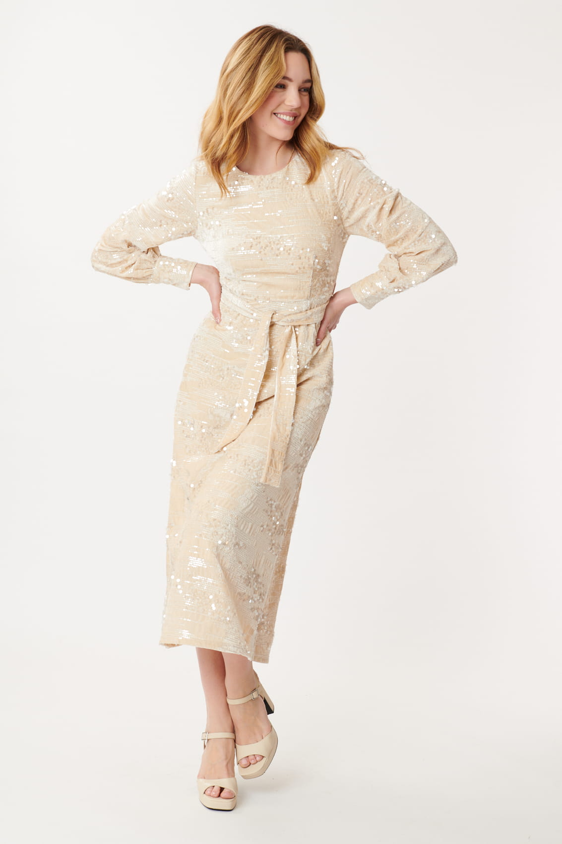 Derhy Long Sequin Dress