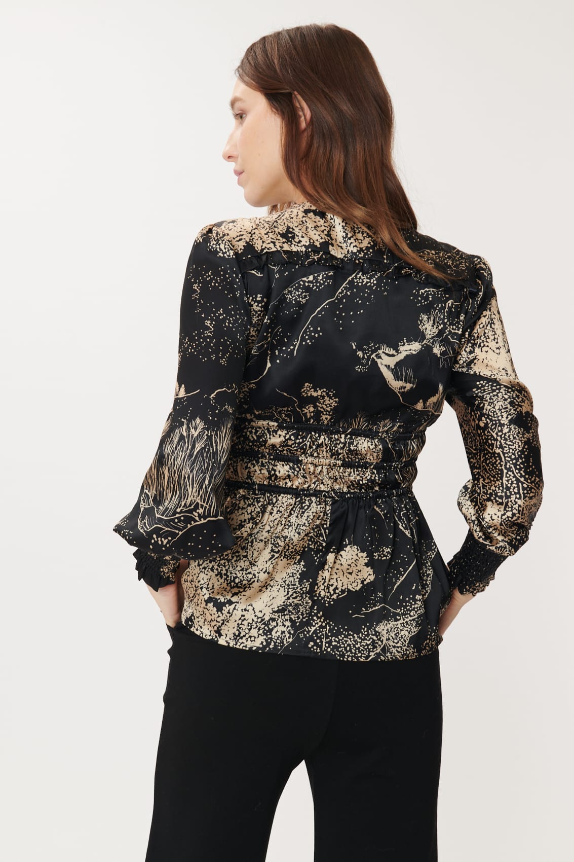 Derhy Abstract Floral Blouse