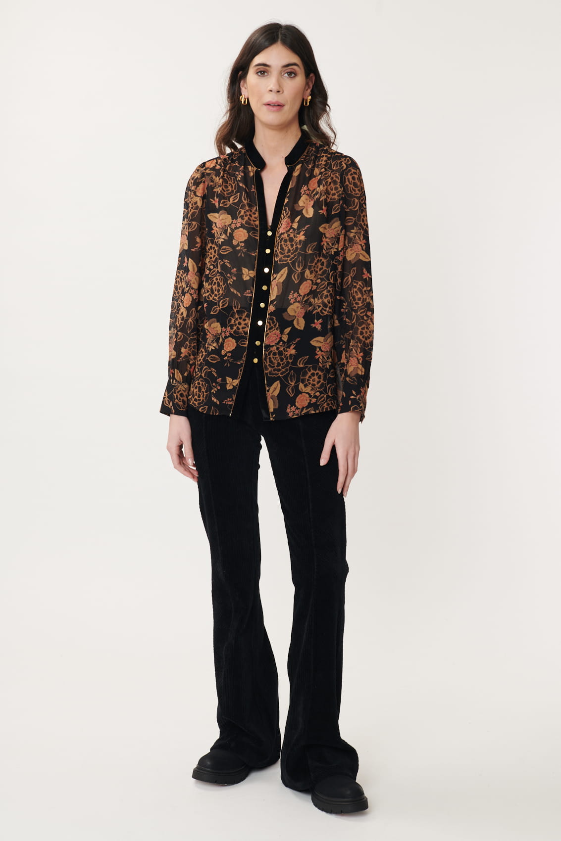 Derhy Floral Georgette Blouse