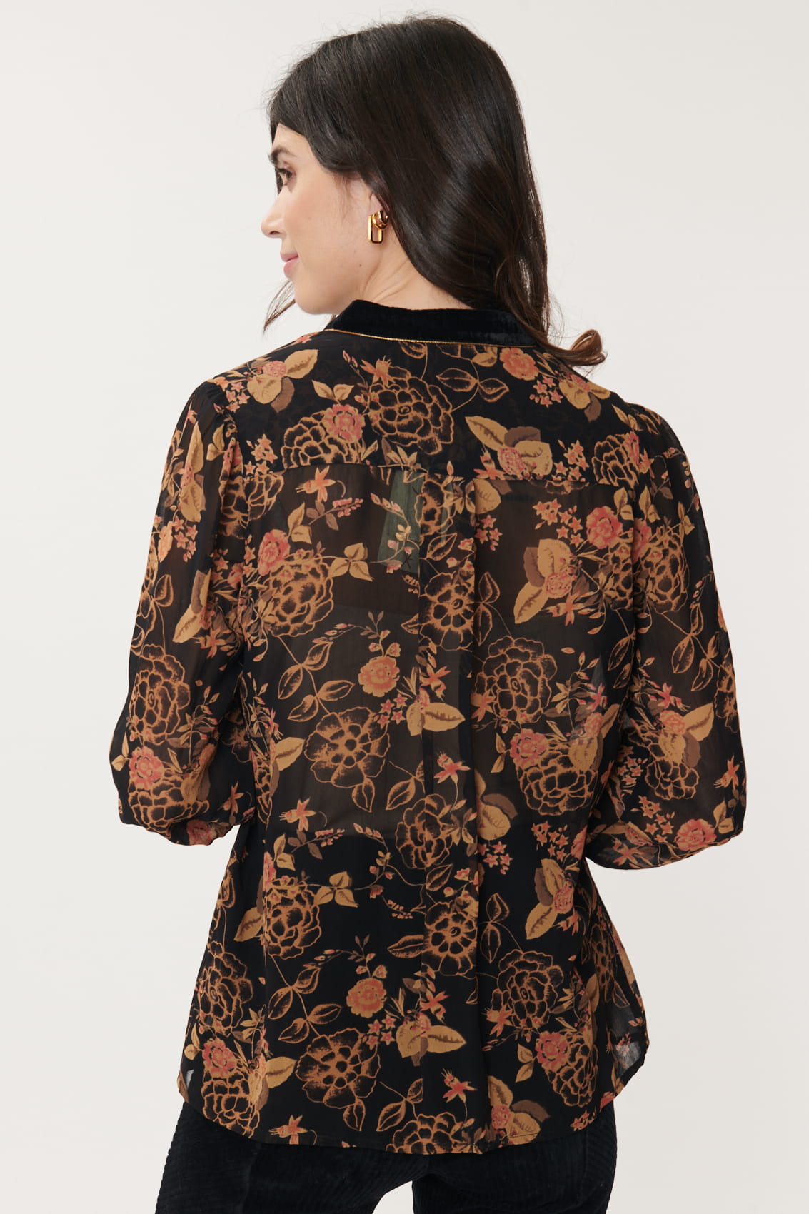 Derhy Floral Georgette Blouse