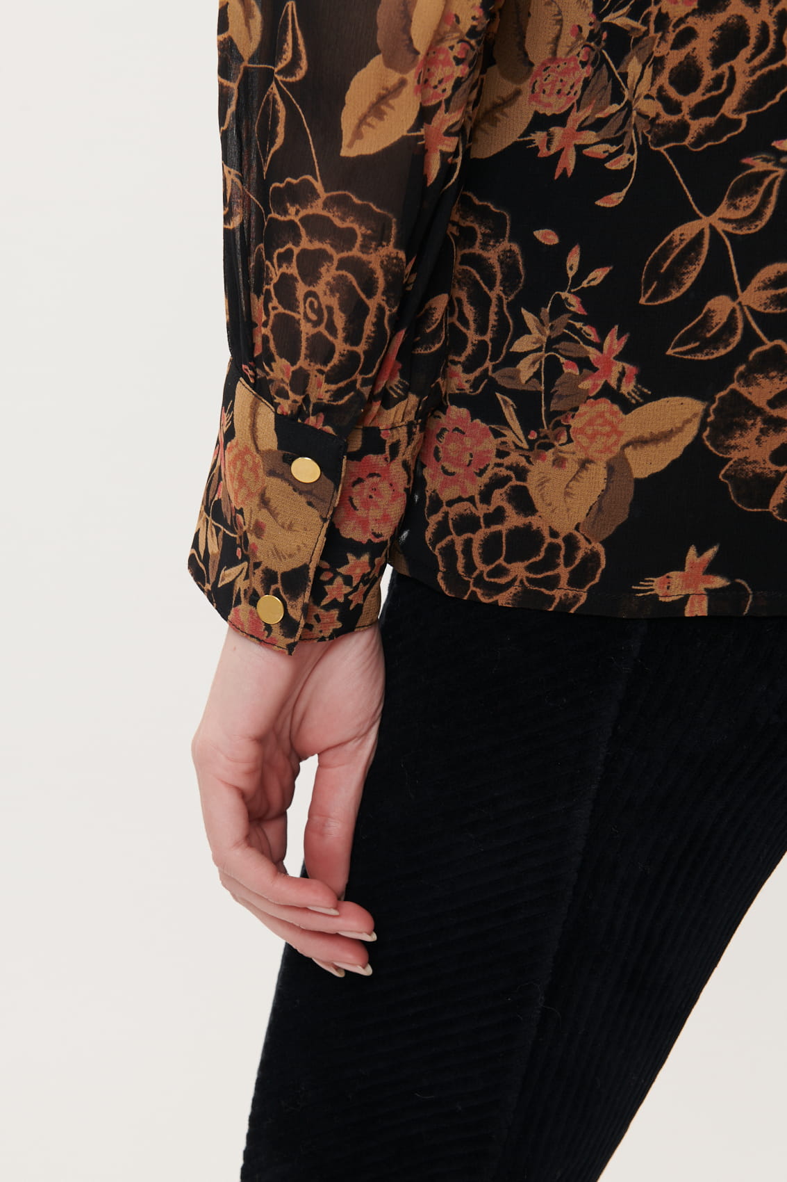 Derhy Floral Georgette Blouse