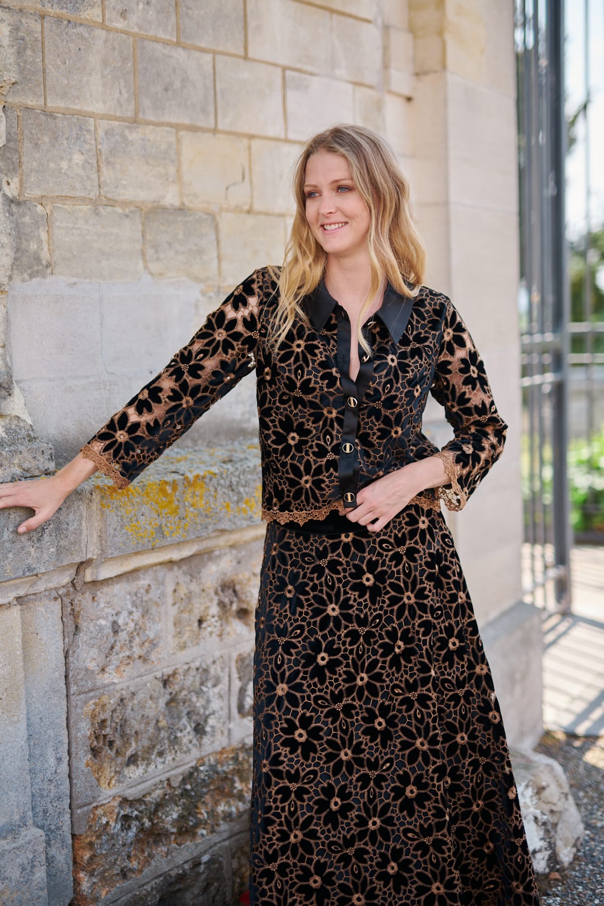 Derhy Velvet Cutwork Jacket