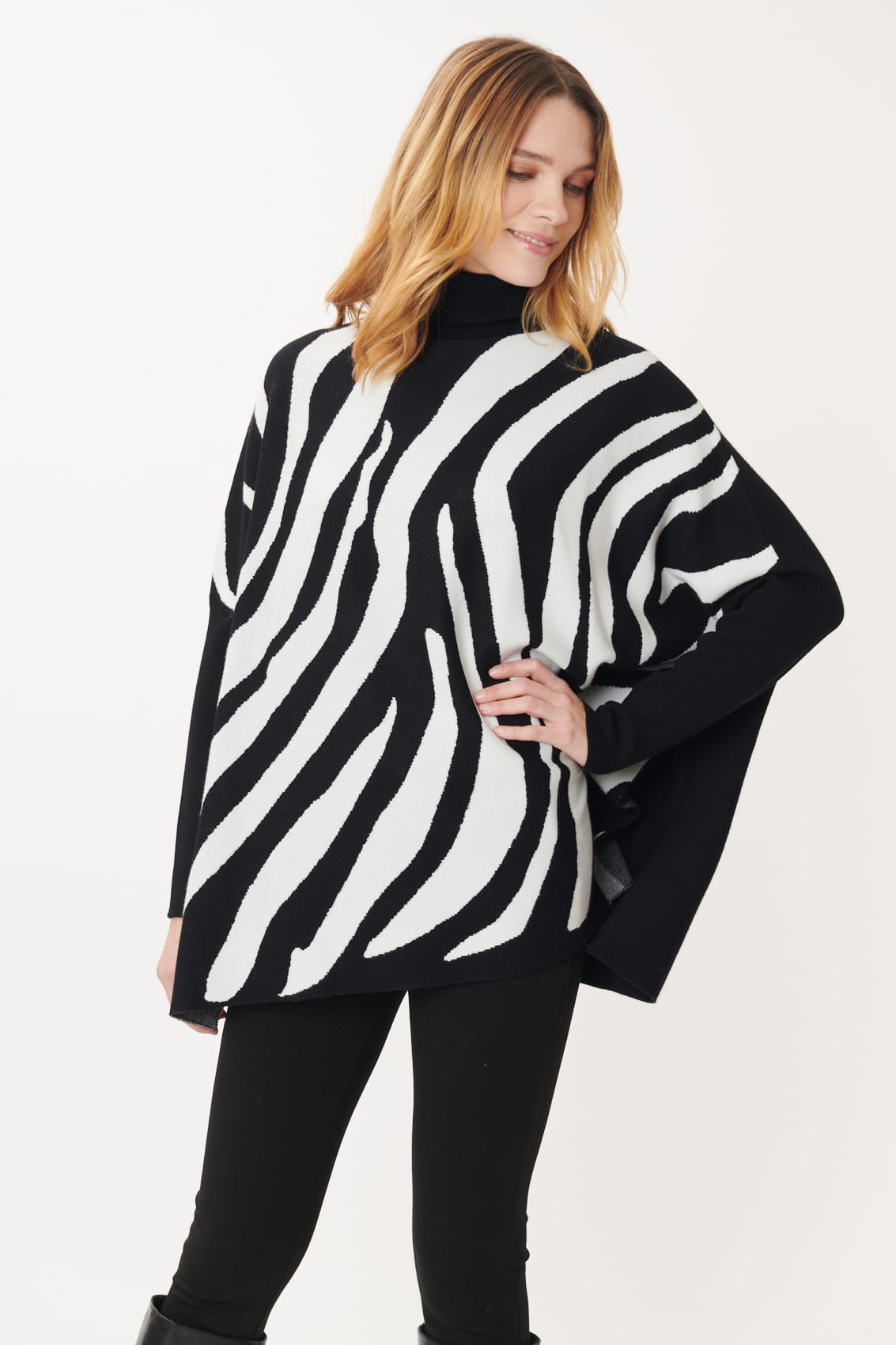 Derhy Zebra Print Sweater