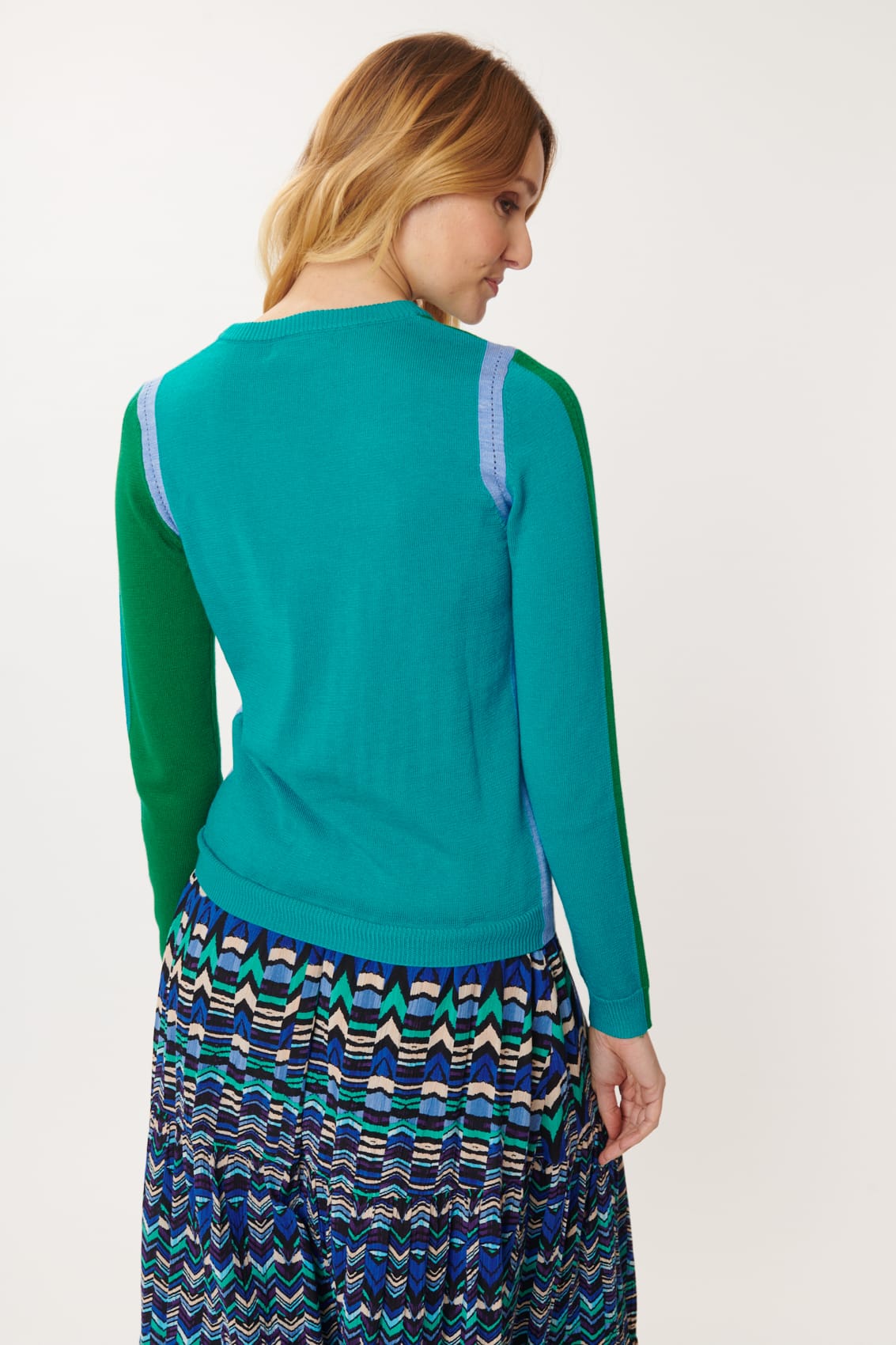Derhy Contrast Green Sweater