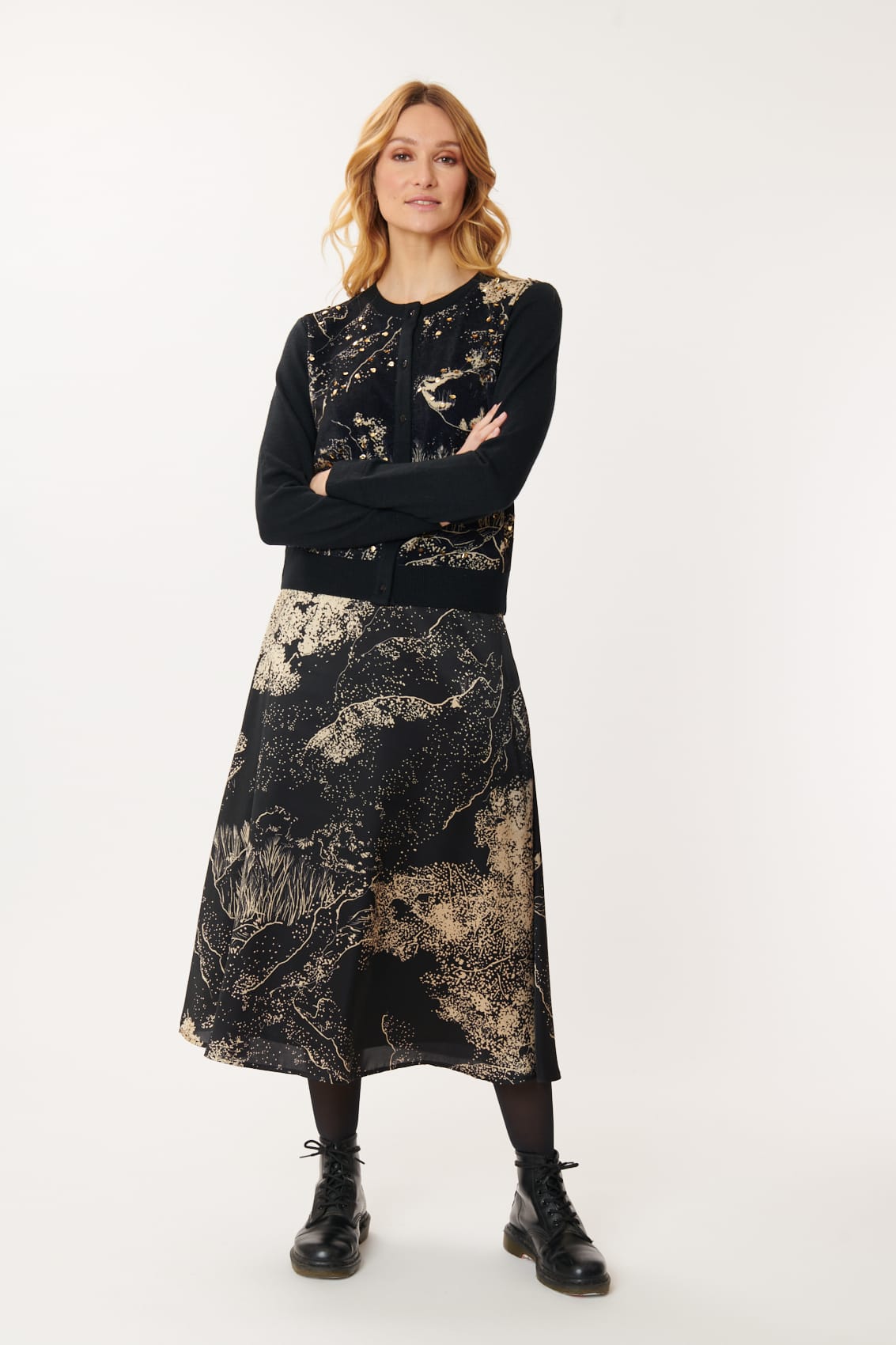 Derhy Sequin Front Cardigan