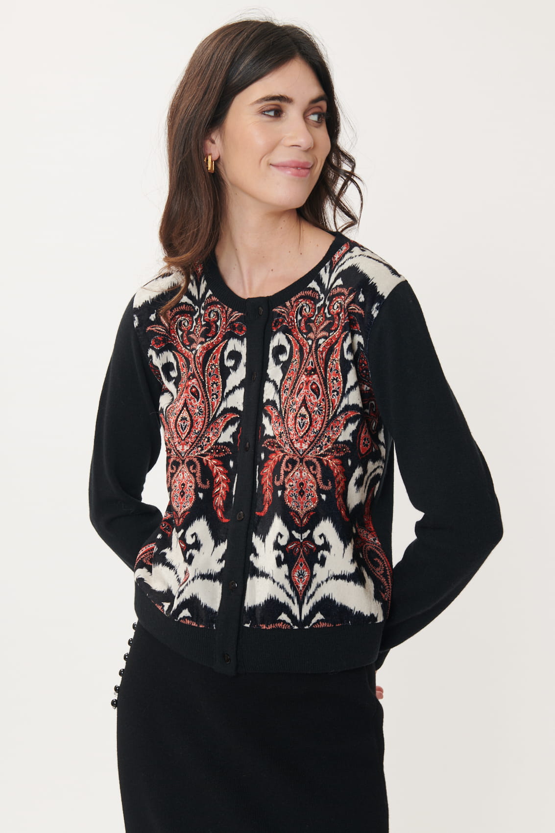 Derhy IKat Print Cardigan