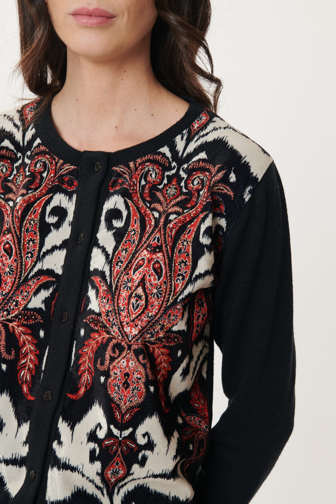Derhy IKat Print Cardigan