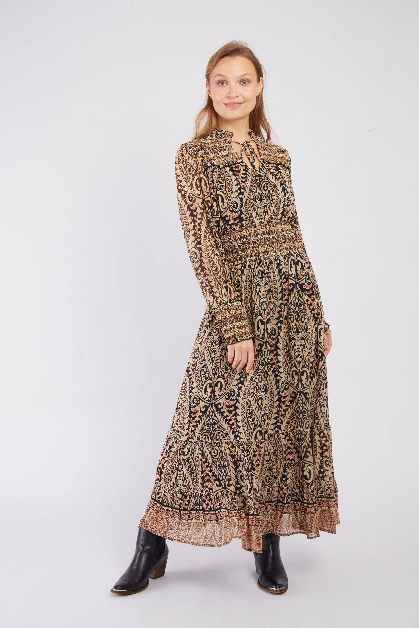 Derhy Arabesque Print Dress Dariane