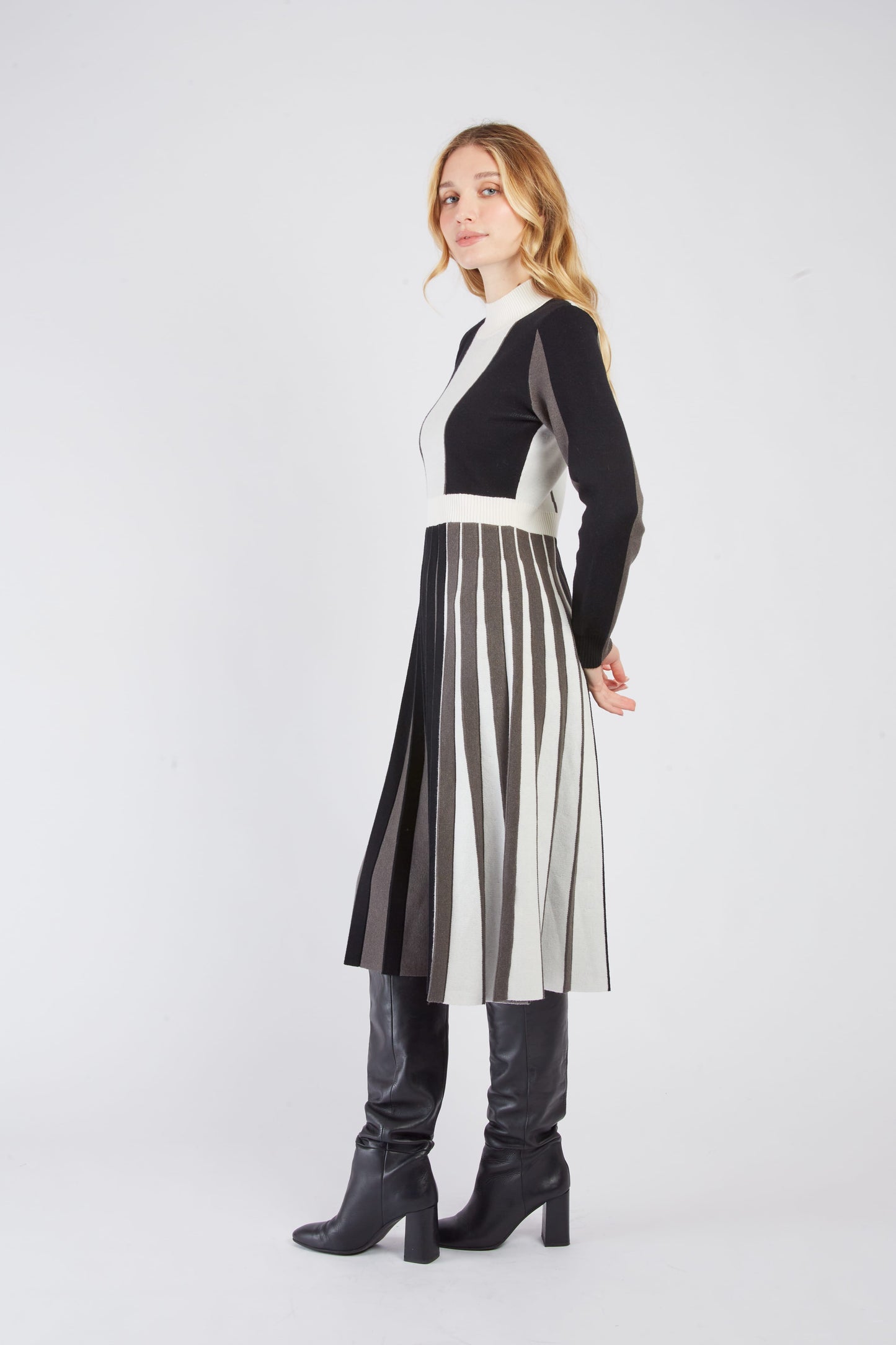Derhy Black Knitted Dress Carmen