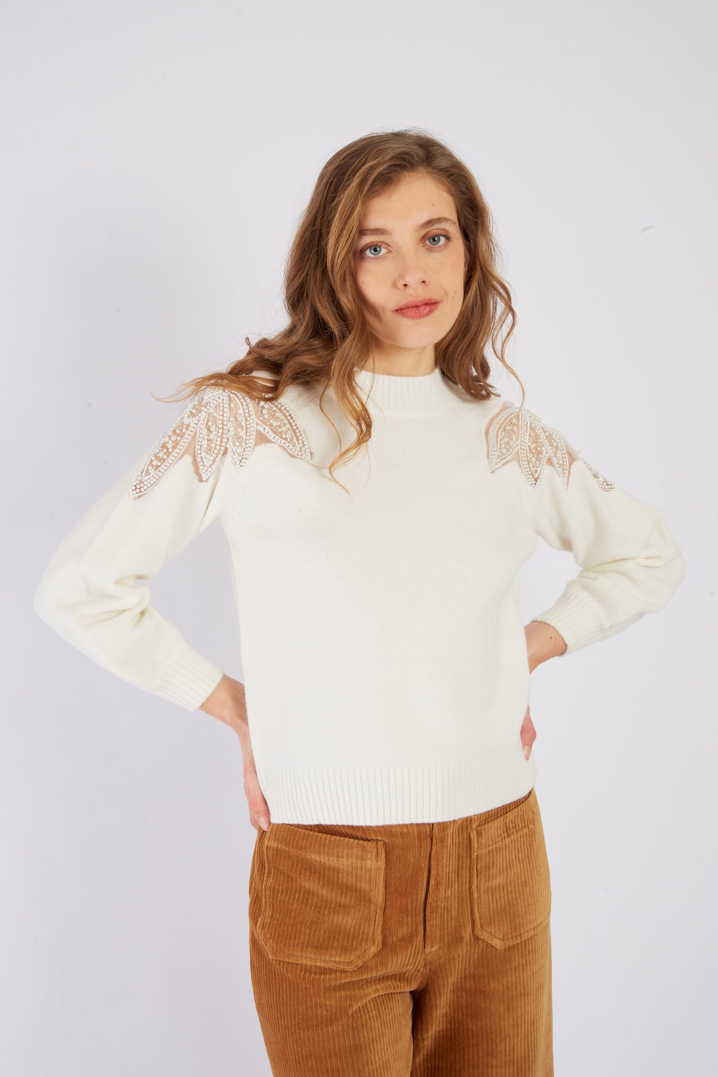 Derhy Ecru Sweater Abigael