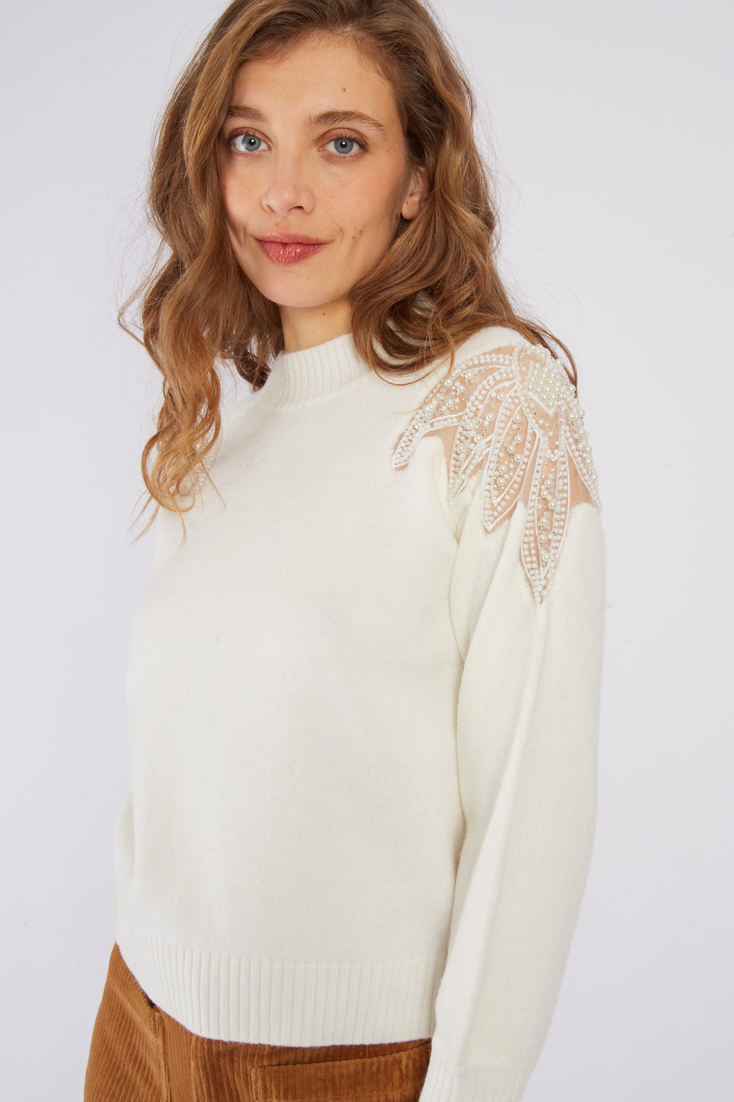 Derhy Ecru Sweater Abigael