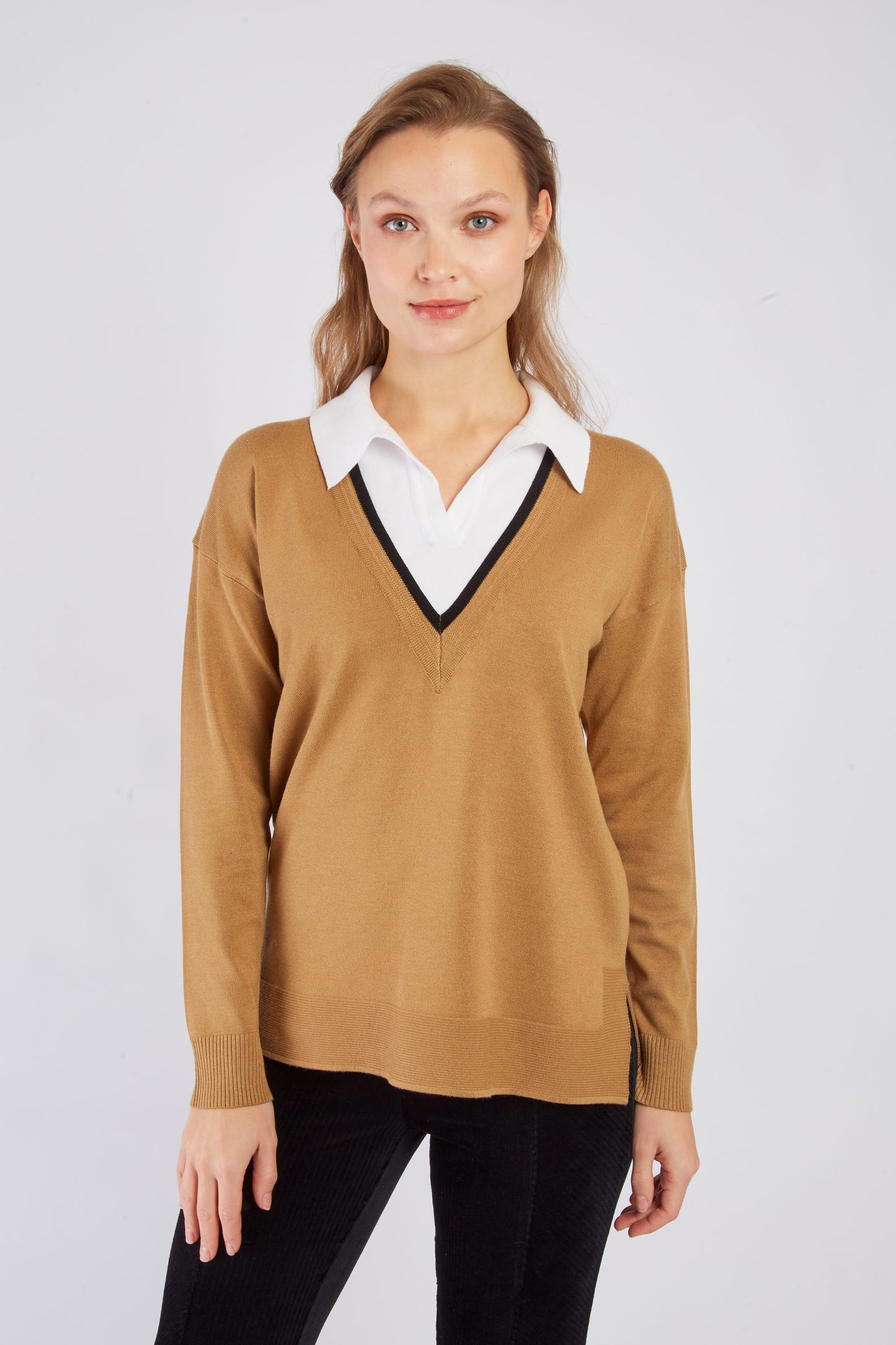 Derhy Camel Sweater Agrippine