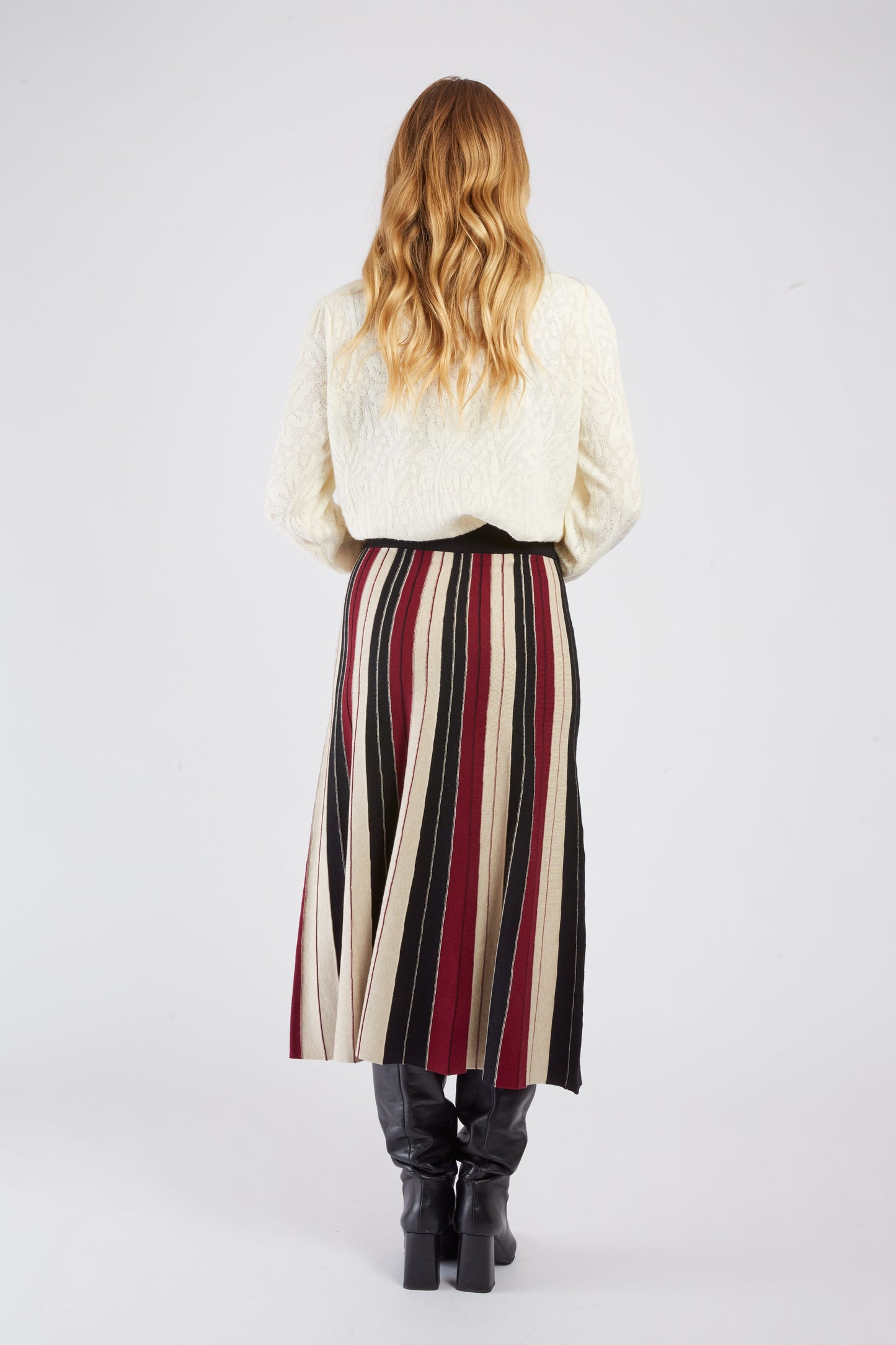 Derhy Knitted Stripe Skirt Jeanne