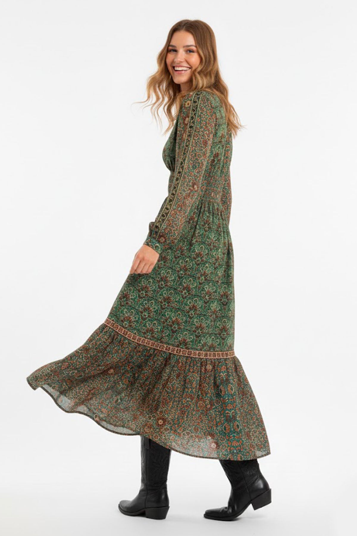 Derhy Paisley Print Dress Fanette