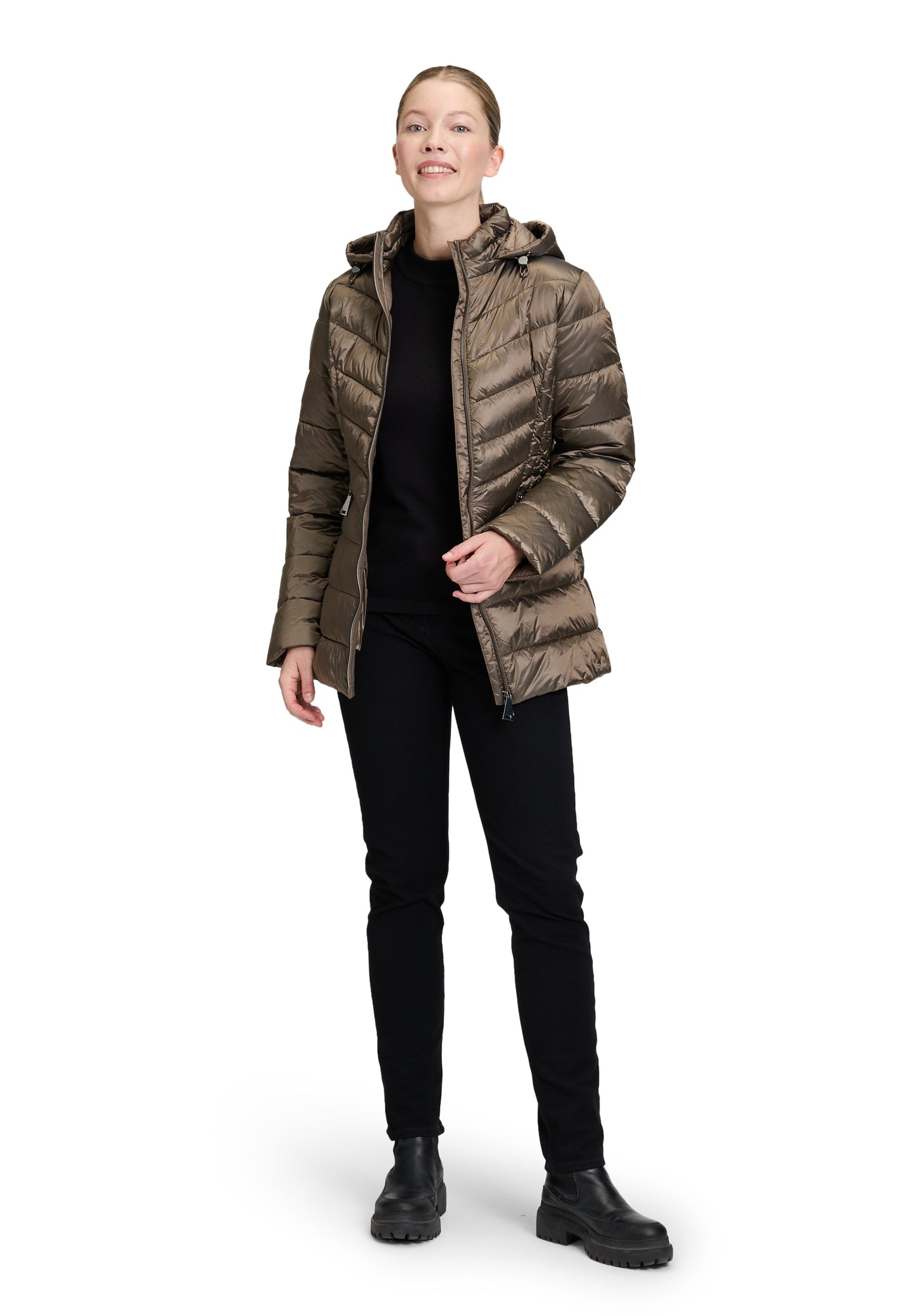 Betty Barclay Khaki Metallic Coat 7949/1549