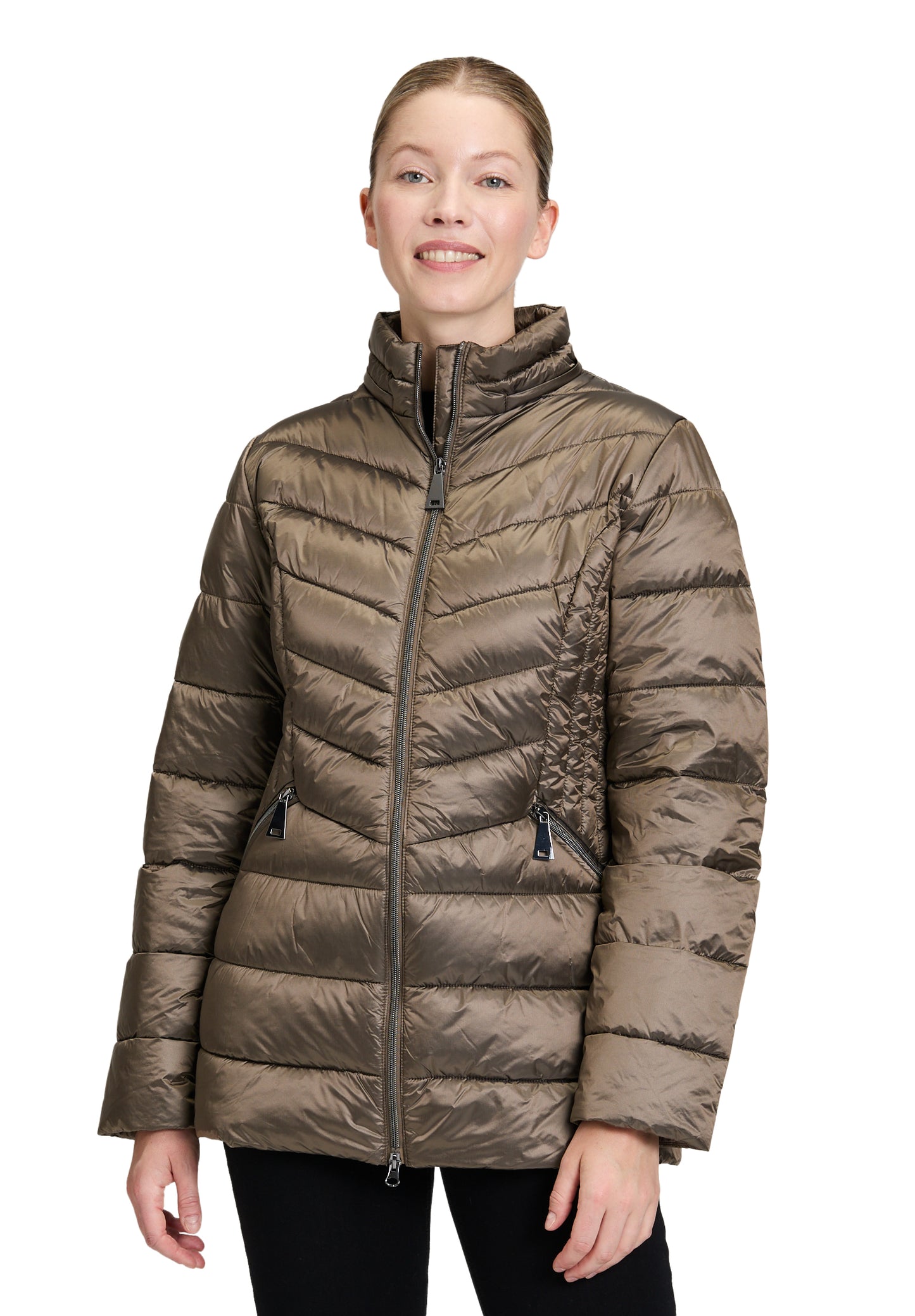 Betty Barclay Khaki Metallic Coat 7949/1549