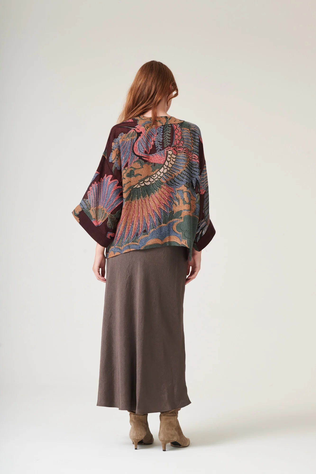 One Hundred Stars Crane Wool Kimono