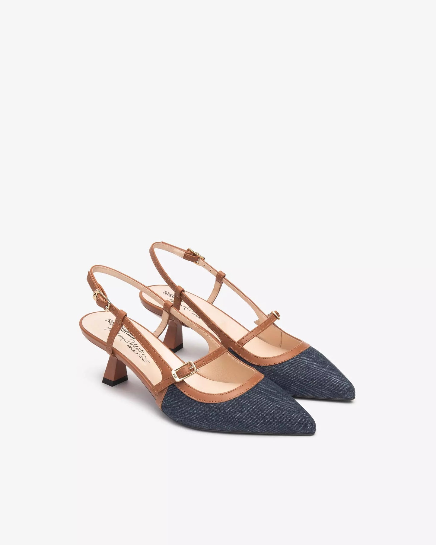 Nero Giardini Denim Kitten Heel Shoe E512254