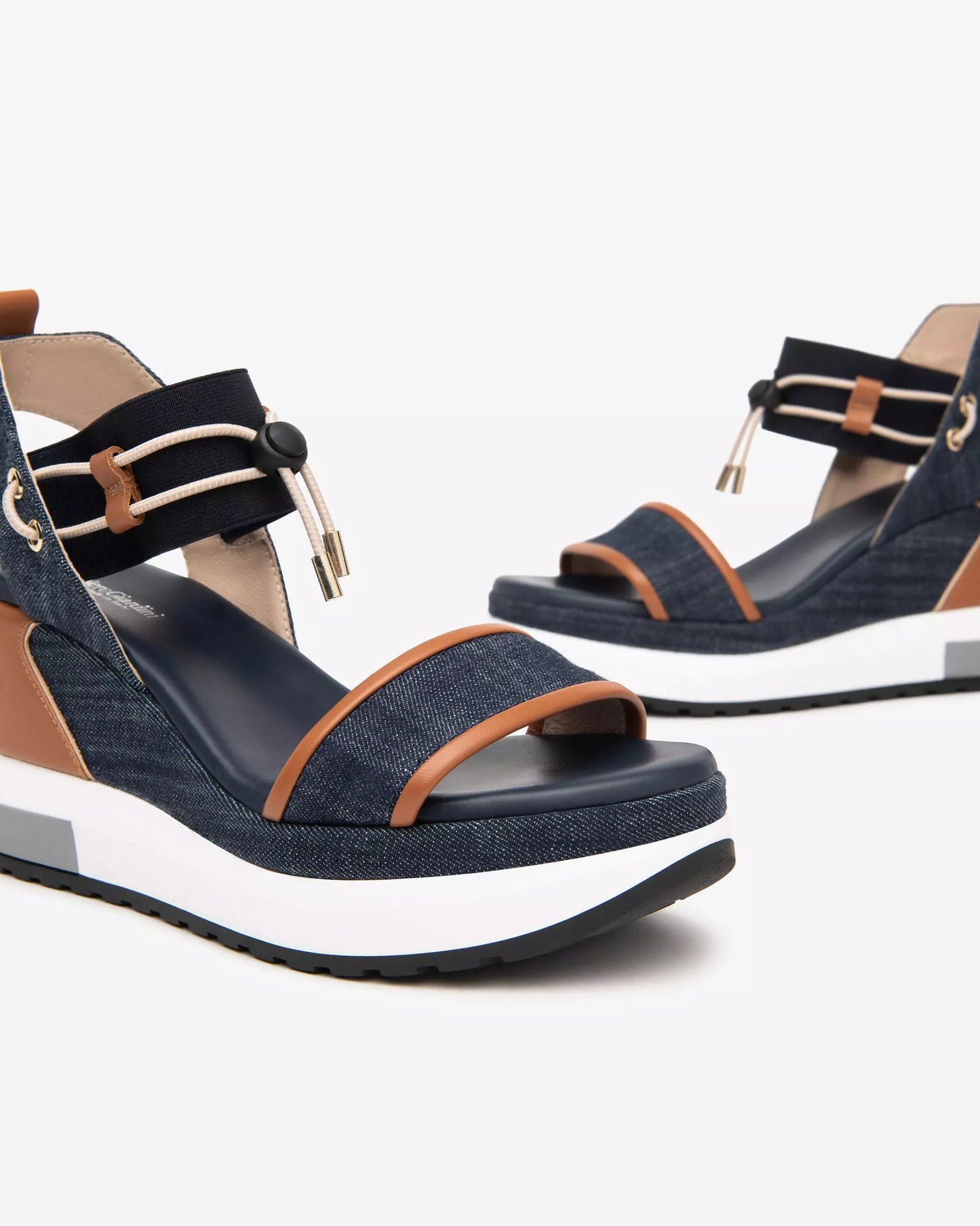 Nero Giardini Denim Sporty Wedge Sandal E513600